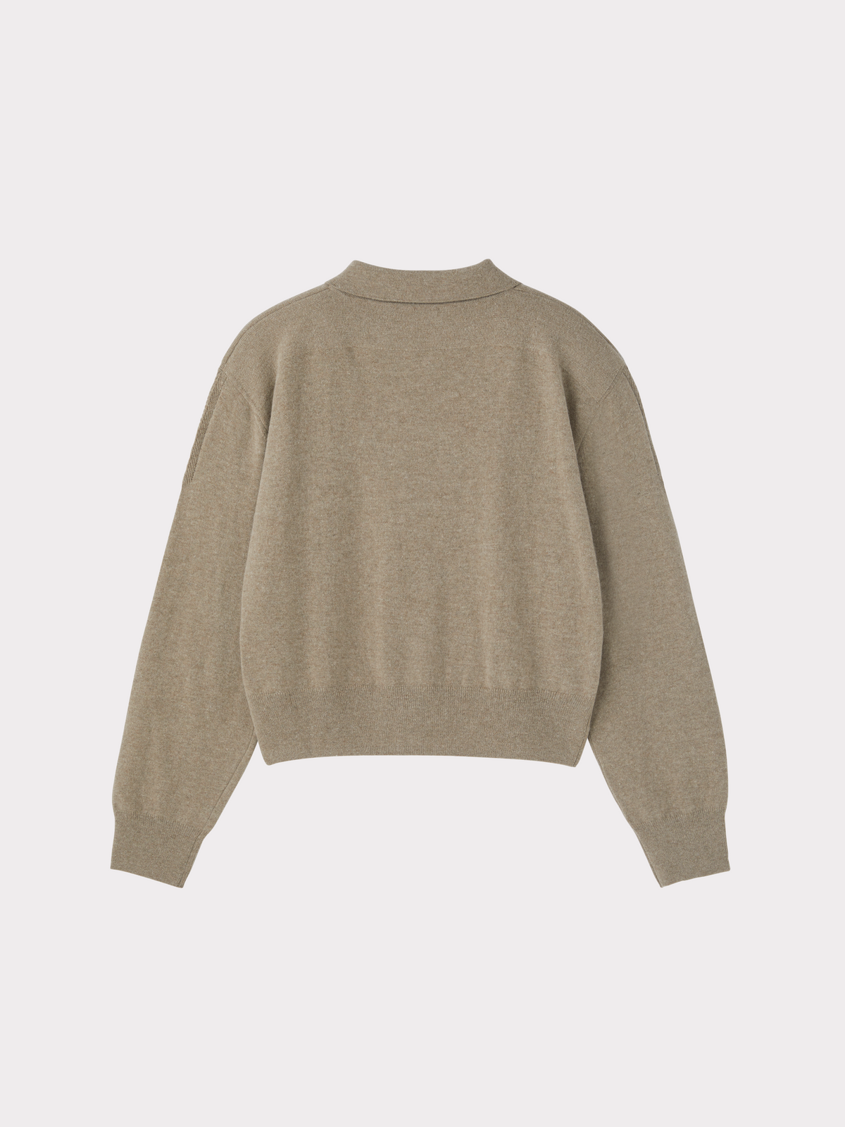Recto - Double Shoulder Polo Knit Top (Greyish Khaki) product image 6 | TRAB K-Fashion Australia
