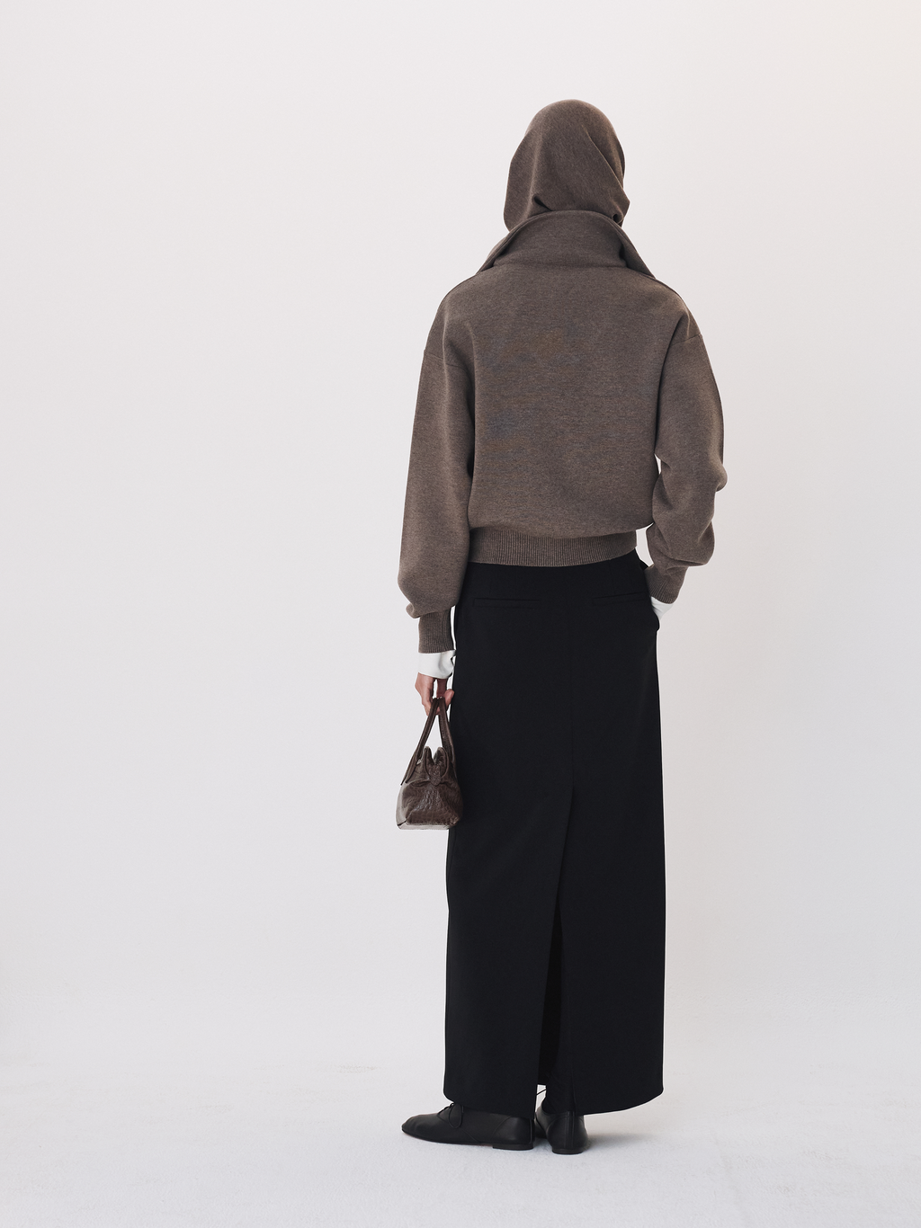 Recto - Half Zip Knit Jumper (Taupe Brown) product image 4 | TRAB K-Fashion Australia