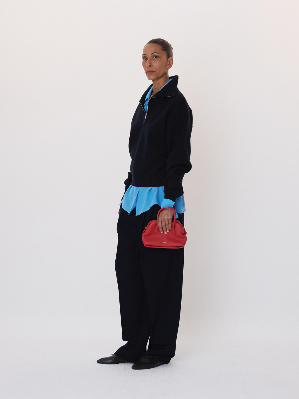 Recto - Half Zip Knit Jumper (Dark Navy) product image 3 | TRAB K-Fashion Australia