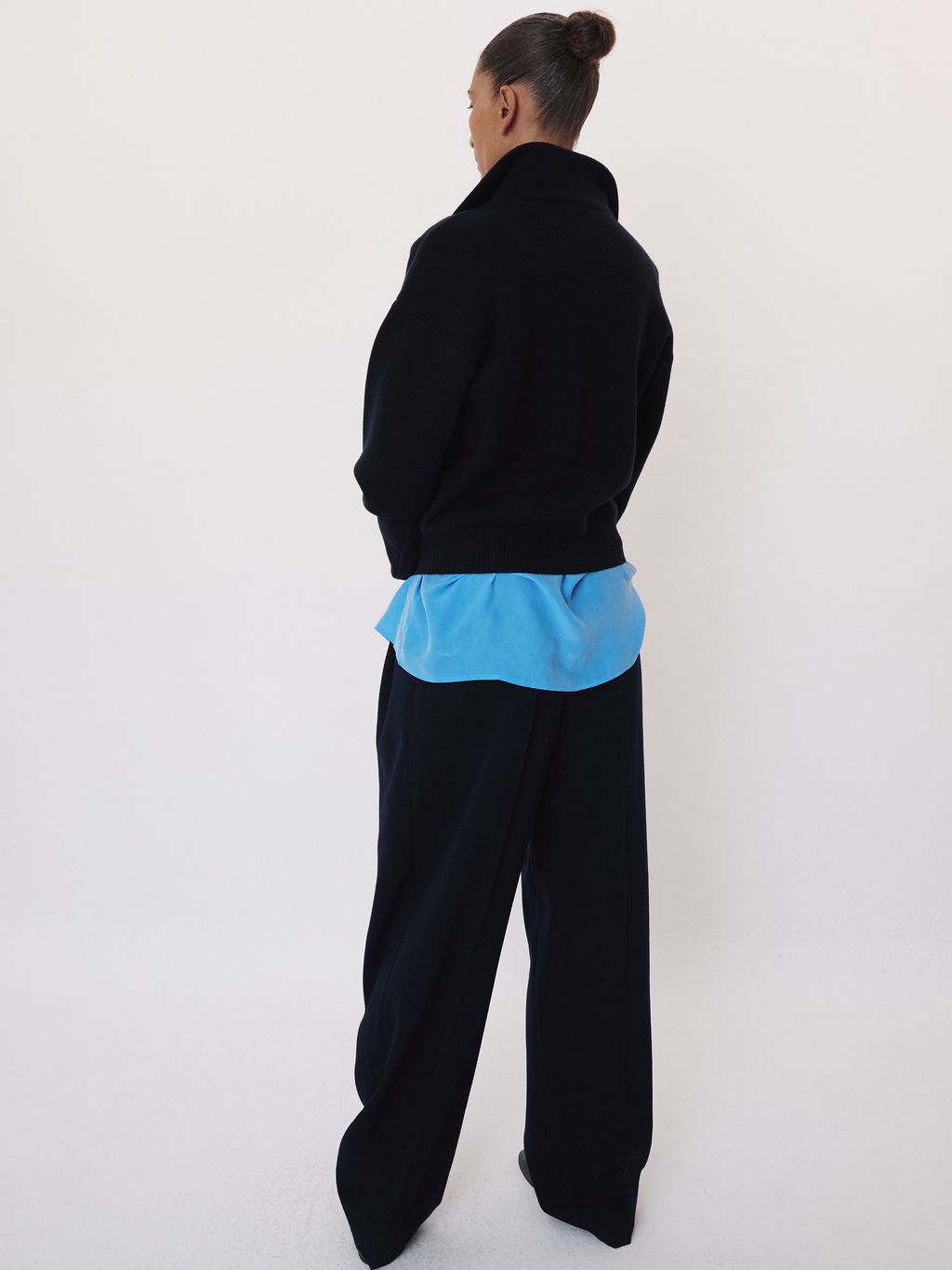 Recto - Half Zip Knit Jumper (Dark Navy) product image 4 | TRAB K-Fashion Australia