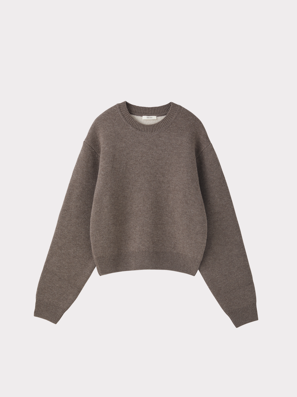 Recto - Double Face Contrast Knit Top (Taupe Brown) product image 5 | TRAB K-Fashion Australia