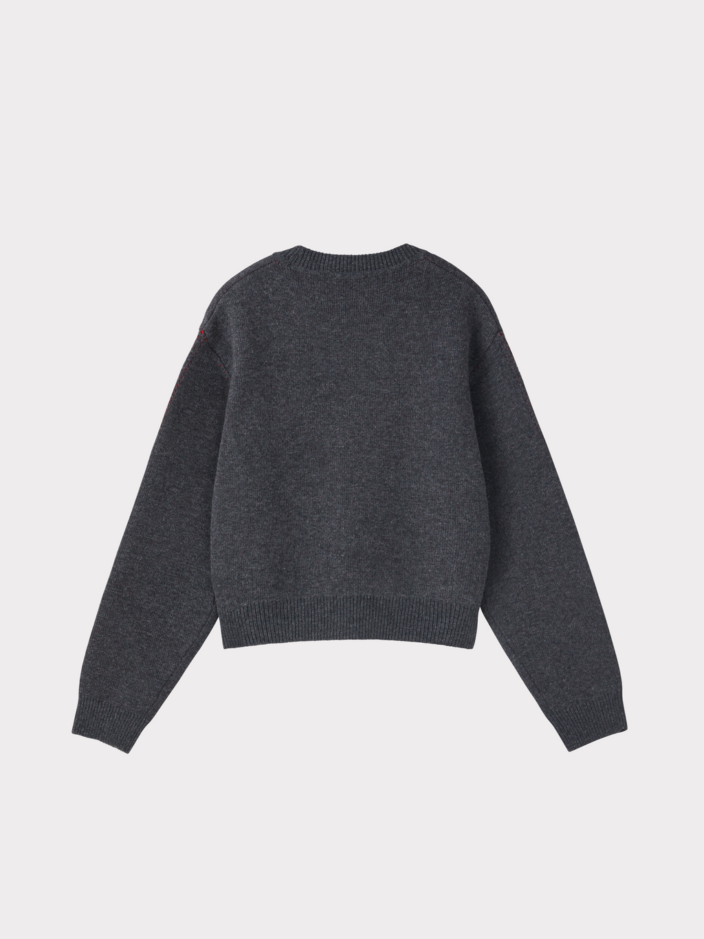 Recto - Double Face Contrast Knit Top (Charcoal Grey) product image 5 | TRAB K-Fashion Australia