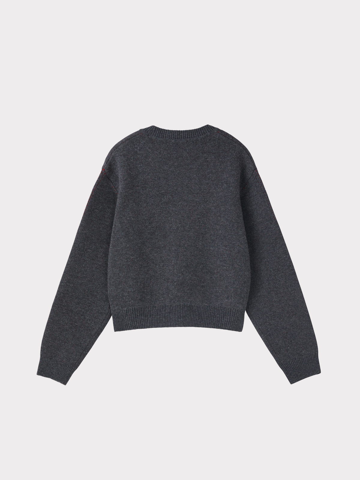 Recto - Double Face Contrast Knit Top (Charcoal Grey) product image 5 | TRAB K-Fashion Australia