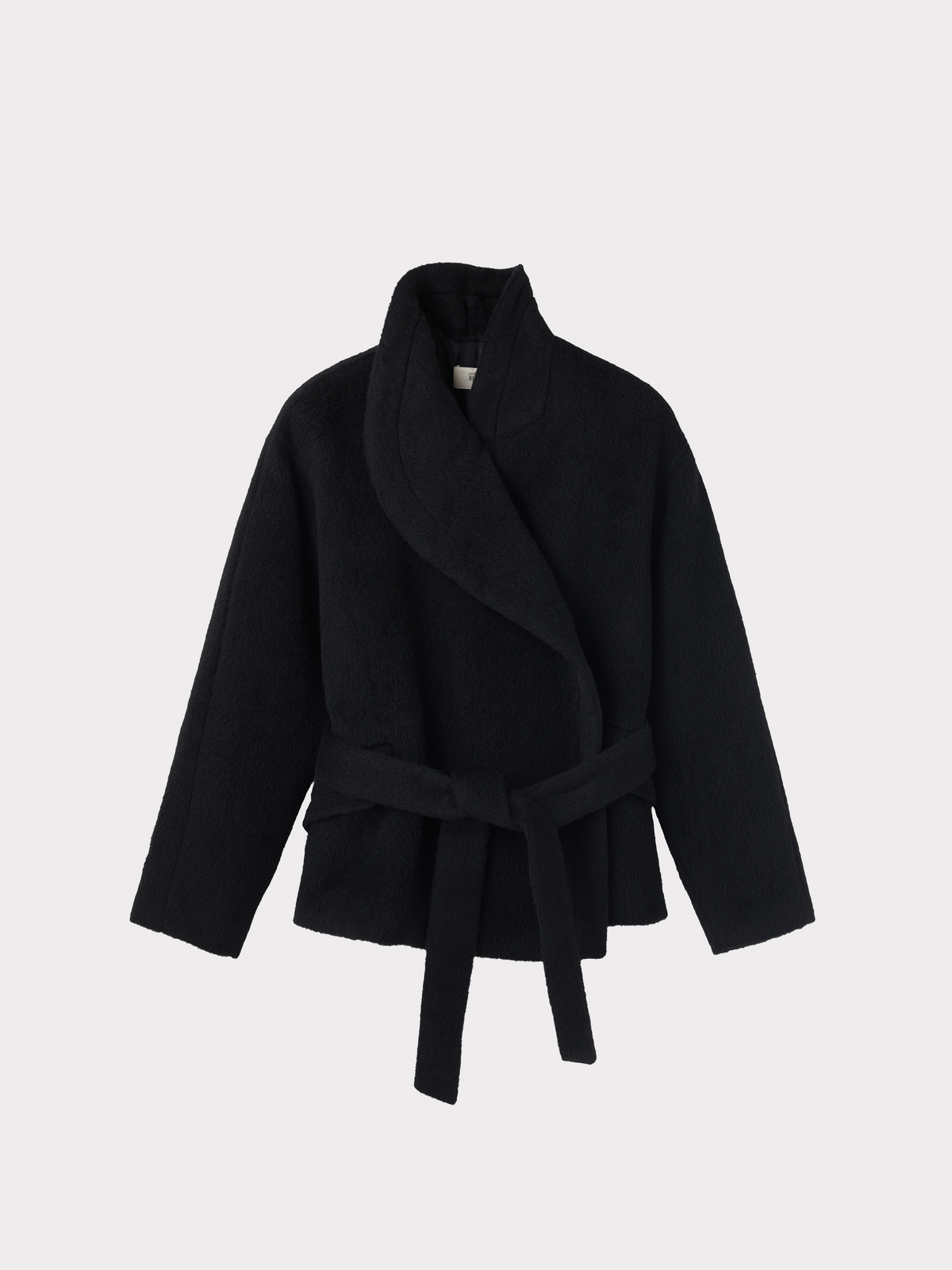 Recto - Opera Collar Lama Wool Coat (Black) product image 3 | TRAB K-Fashion Australia