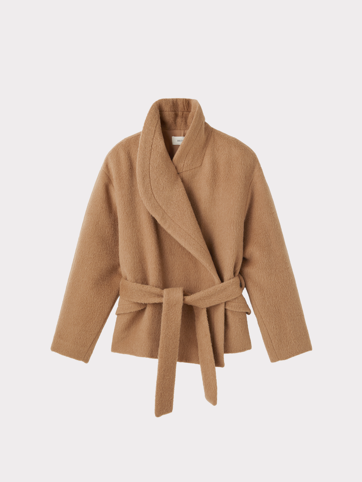 Recto - Opera Collar Lama Wool Coat (Ochre) product image 5 | TRAB K-Fashion Australia