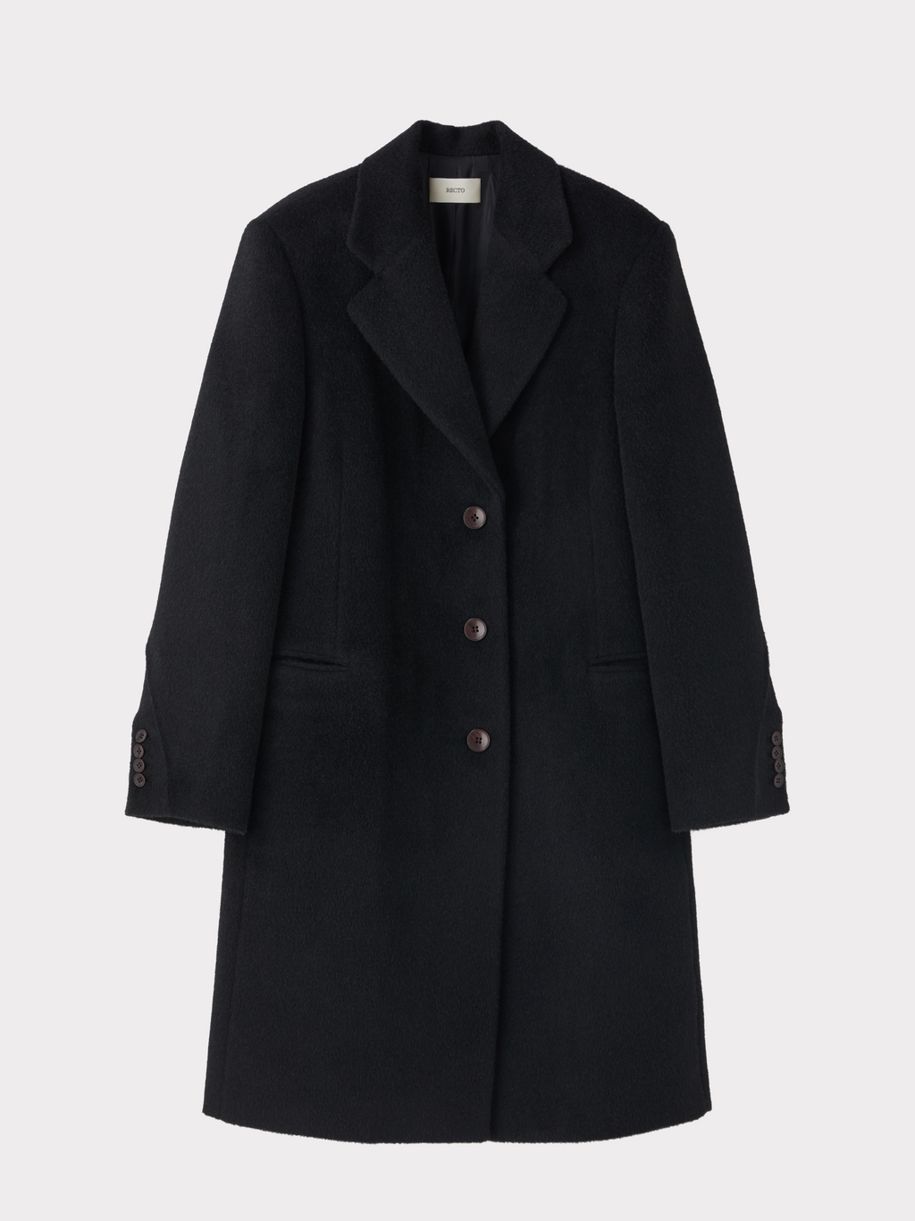 Recto - Classic Lama Wool Coat (Black) product image 5 | TRAB K-Fashion Australia
