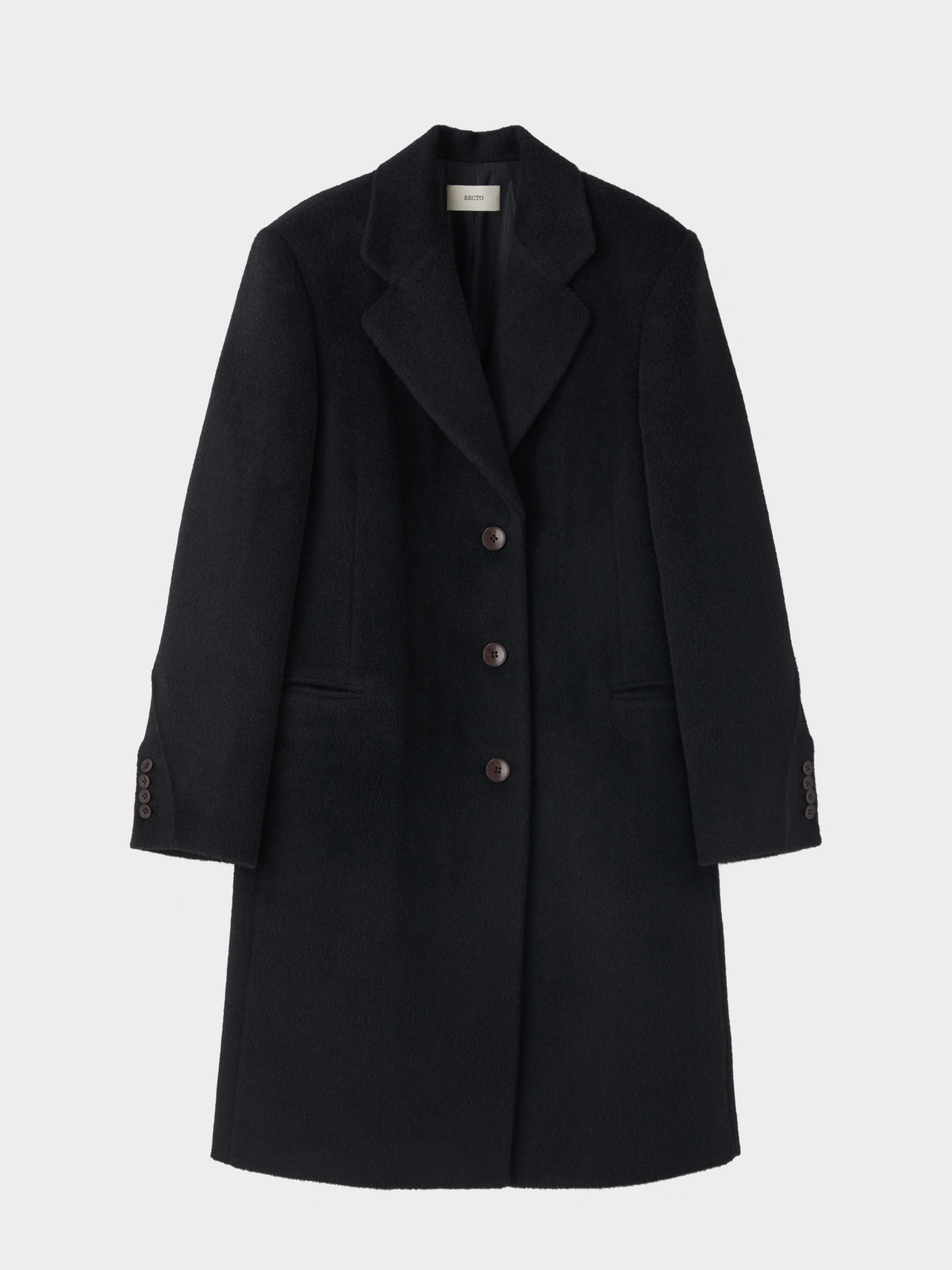 Recto - Classic Lama Wool Coat (Black) product image 5 | TRAB K-Fashion Australia