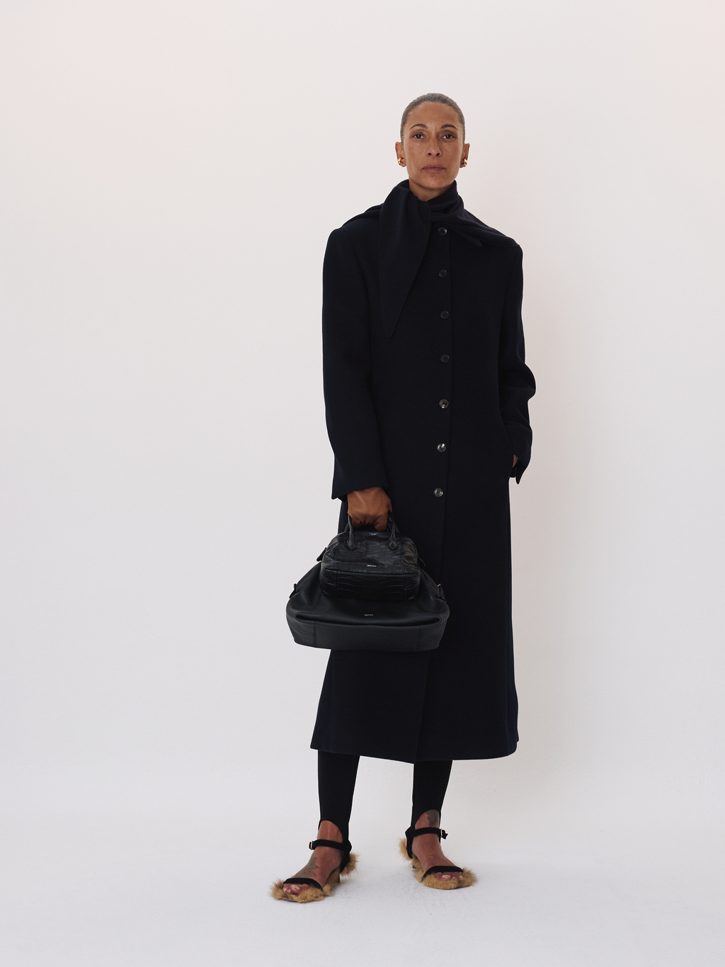 Recto - Tailored Slim Fit Coat (Dark Navy) product image 2 | TRAB K-Fashion Australia