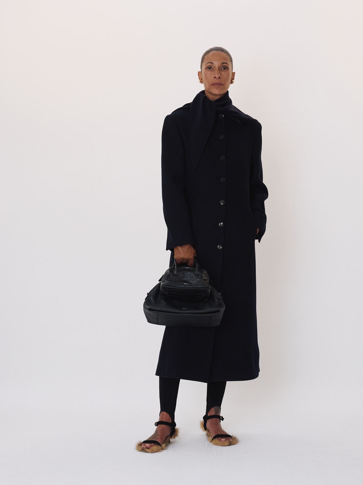 Recto - Tailored Slim Fit Coat (Dark Navy) product image 2 | TRAB K-Fashion Australia