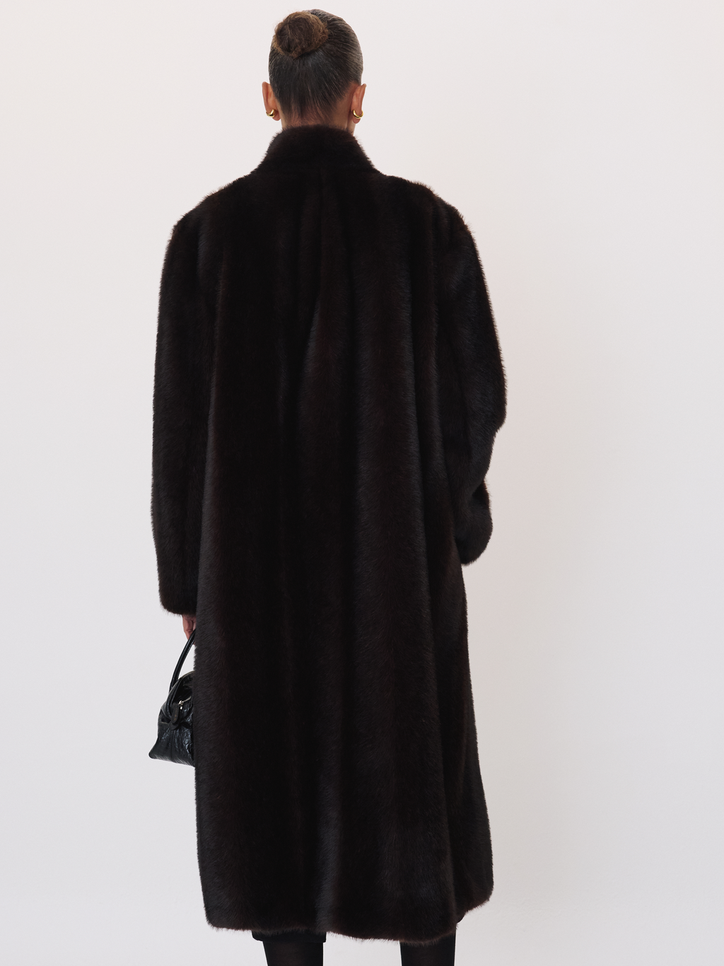 Recto - Relaxed Faux Fur Coat (Dark Brown) product image 4 | TRAB K-Fashion Australia