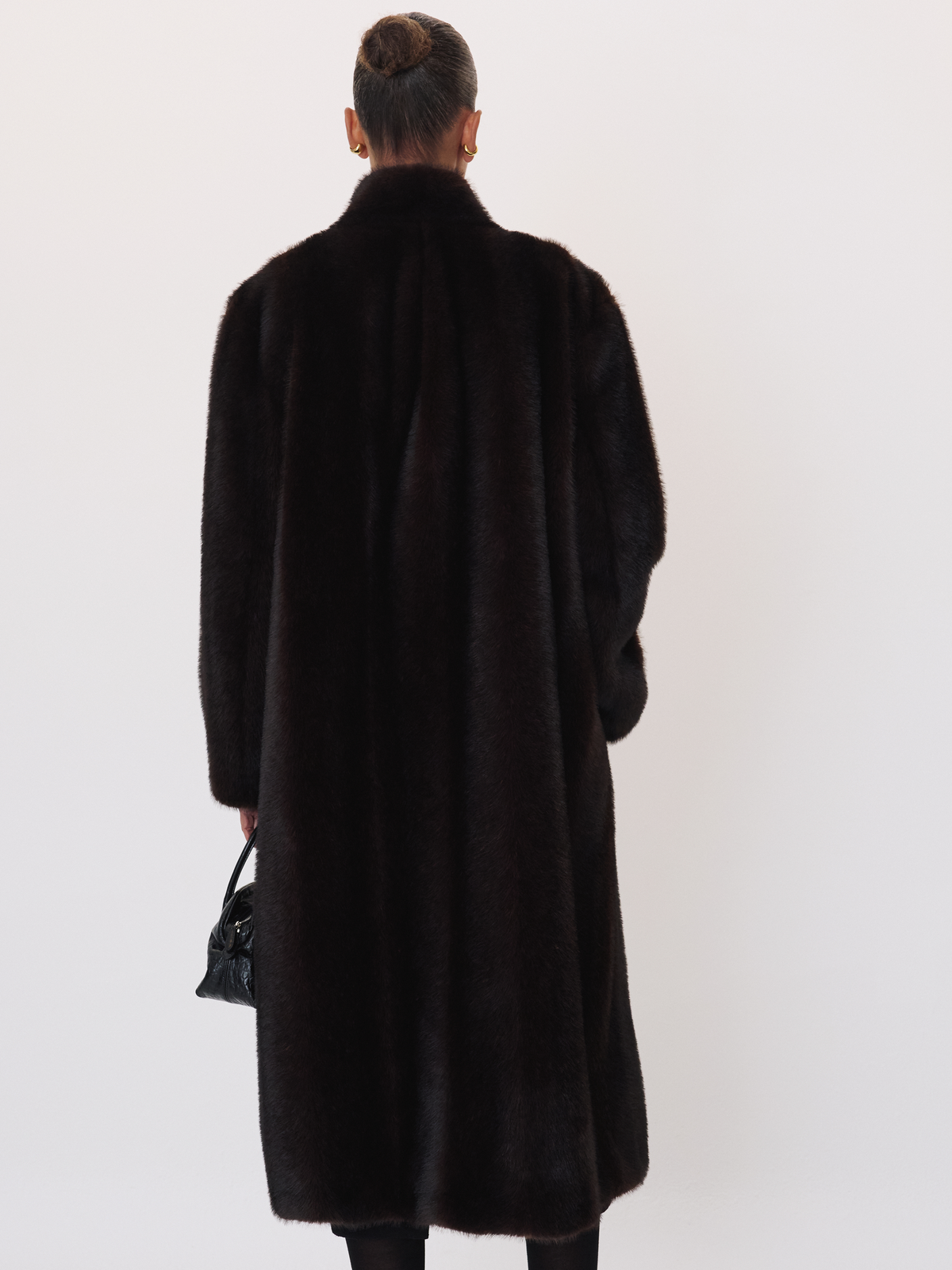 Recto - Relaxed Faux Fur Coat (Dark Brown) product image 4 | TRAB K-Fashion Australia