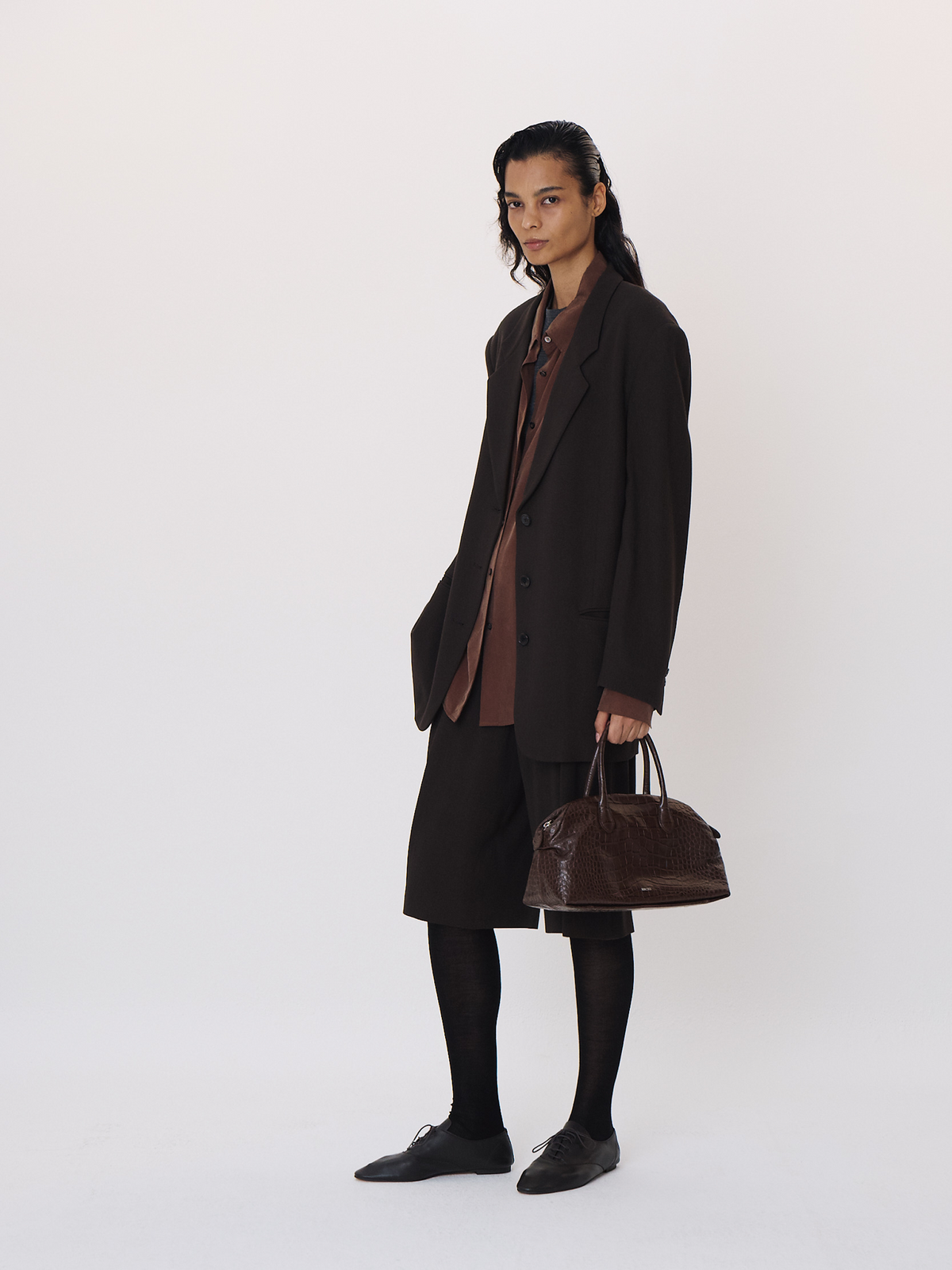 Recto - Oversized Single Suit Jacket (Khaki Brown) product image 2 | TRAB K-Fashion Australia