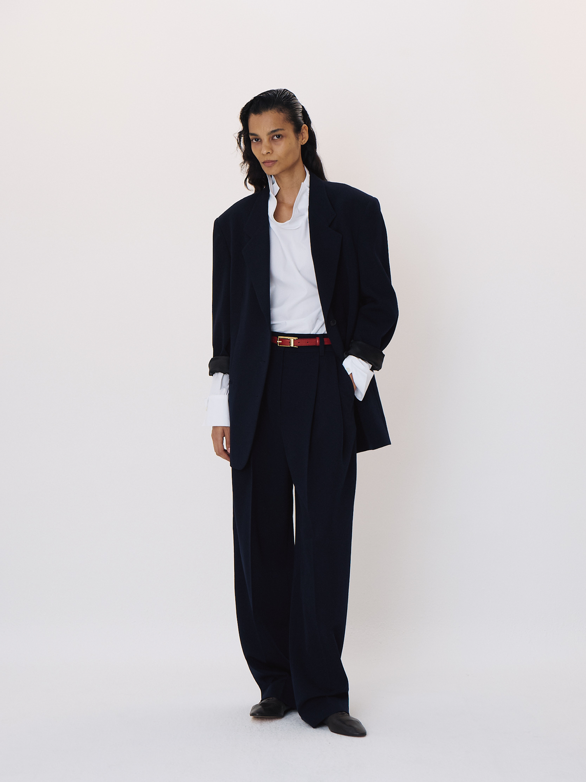Recto - Oversized Single Suit Jacket (Dark Navy) product image 1 | TRAB K-Fashion Australia