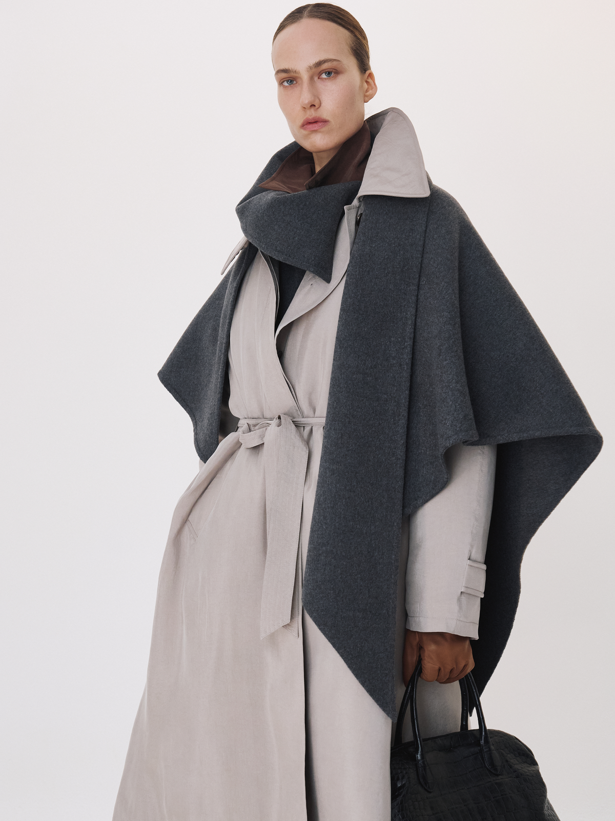 Recto - Padded Trench Coat (Taupe Grey) product image 2 | TRAB K-Fashion Australia