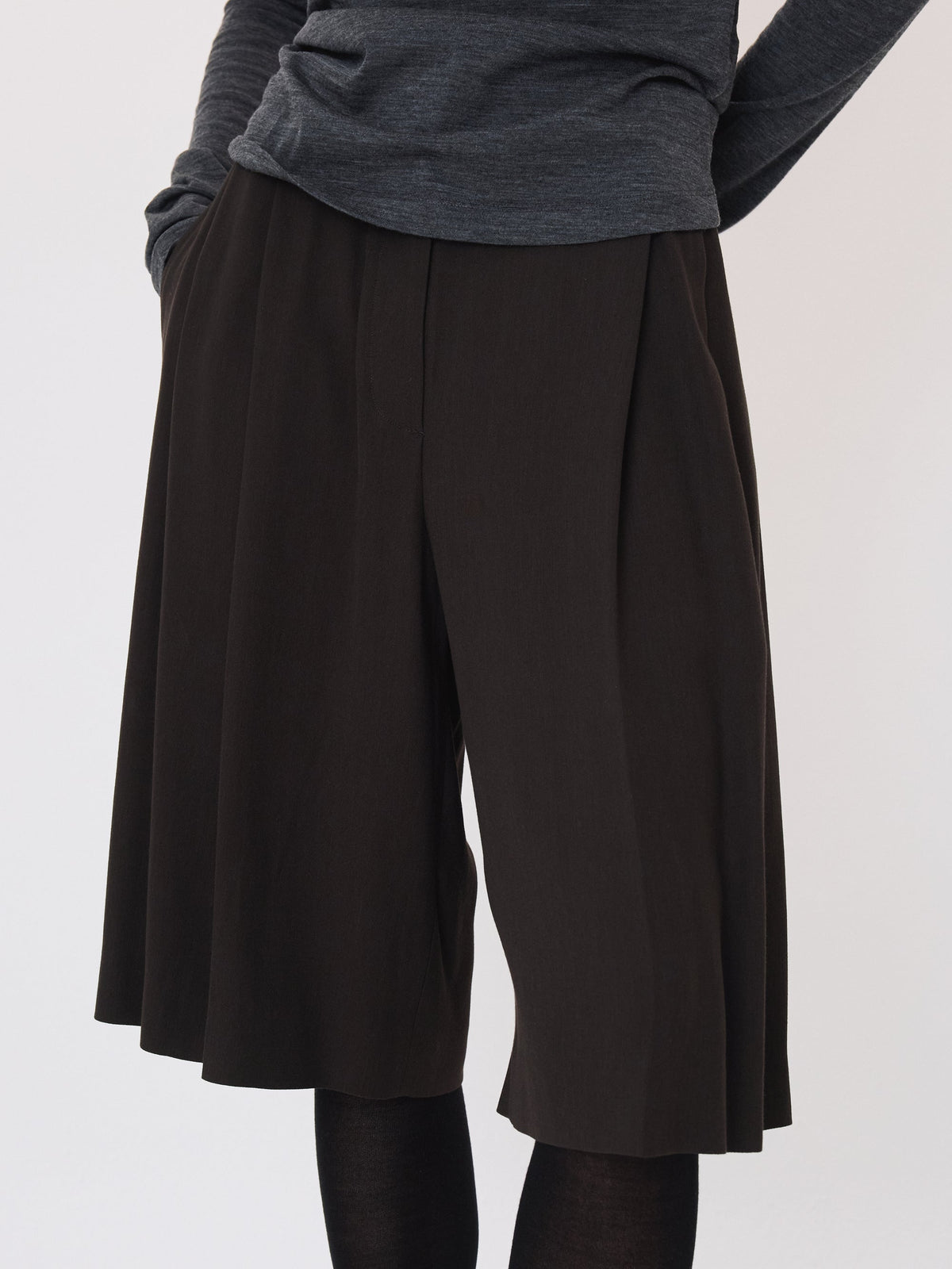 Recto - Bermuda Suit Pants (Khaki Brown) product image 3 | TRAB K-Fashion Australia