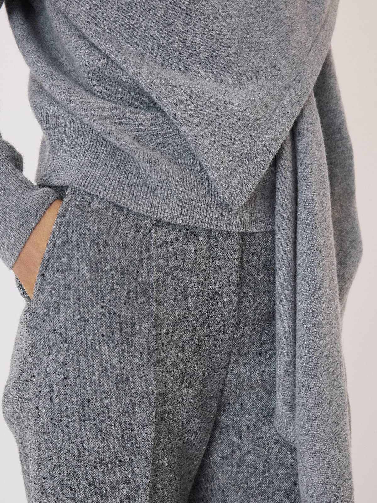 Recto - Melange Wool Flare Pants (Melange Grey) product image 4 | TRAB K-Fashion Australia