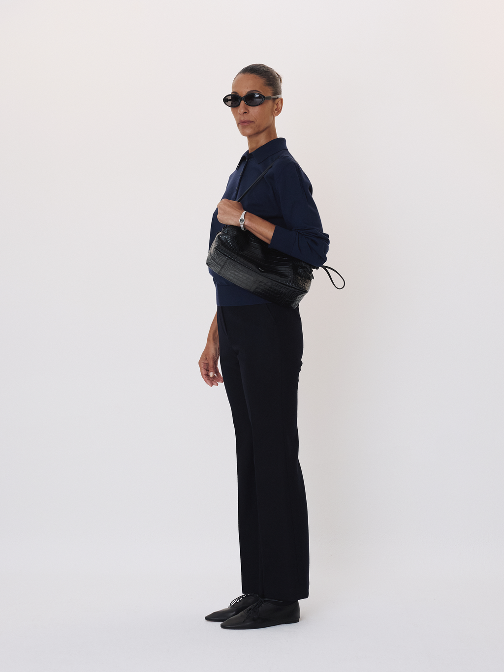 Recto - Wool Blend Flared Pants (Dark Navy) product image 3 | TRAB K-Fashion Australia