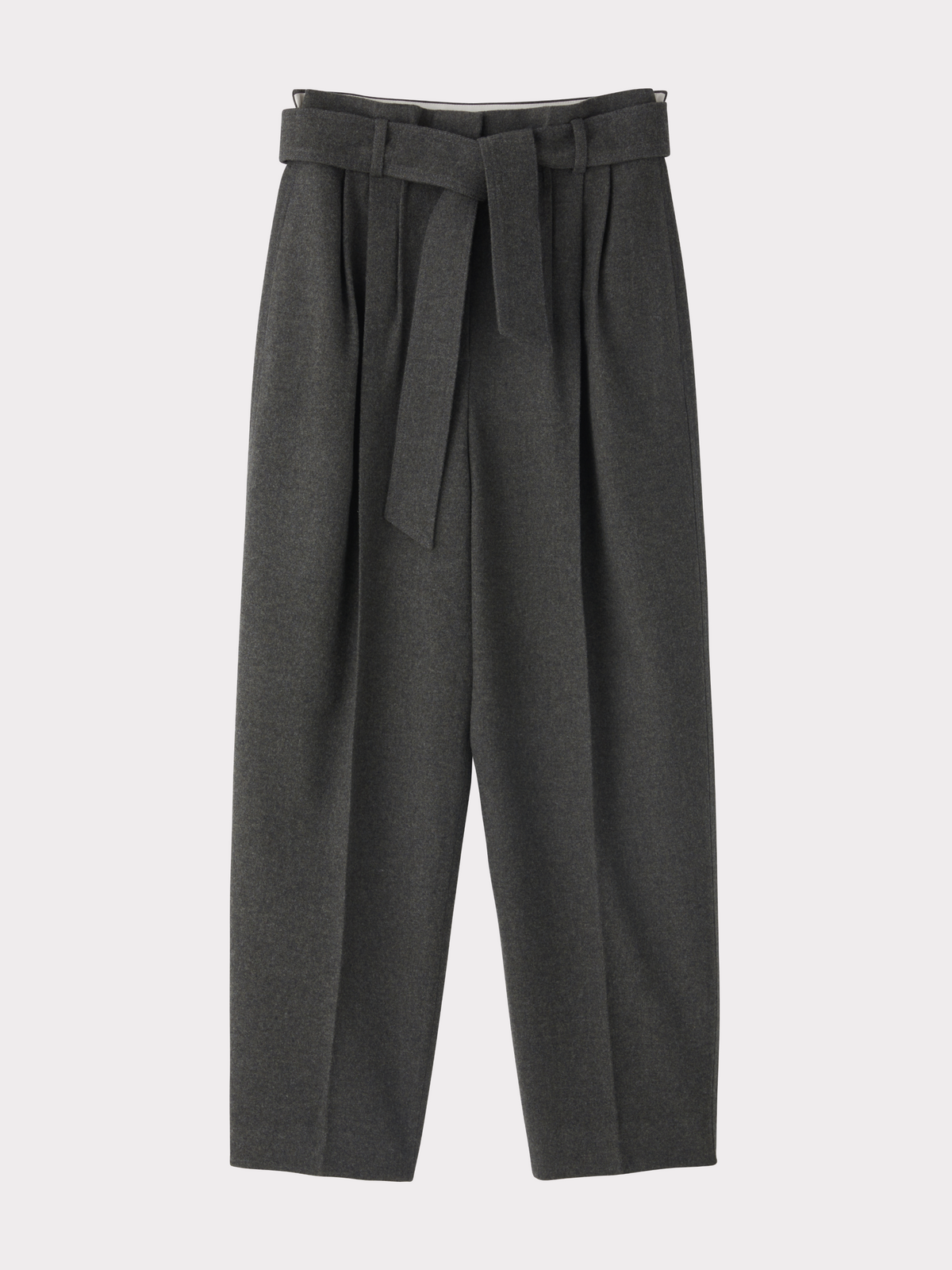 Recto - High Waist Belted Wool Pants (Charcoal Grey) product image 4 | TRAB K-Fashion Australia
