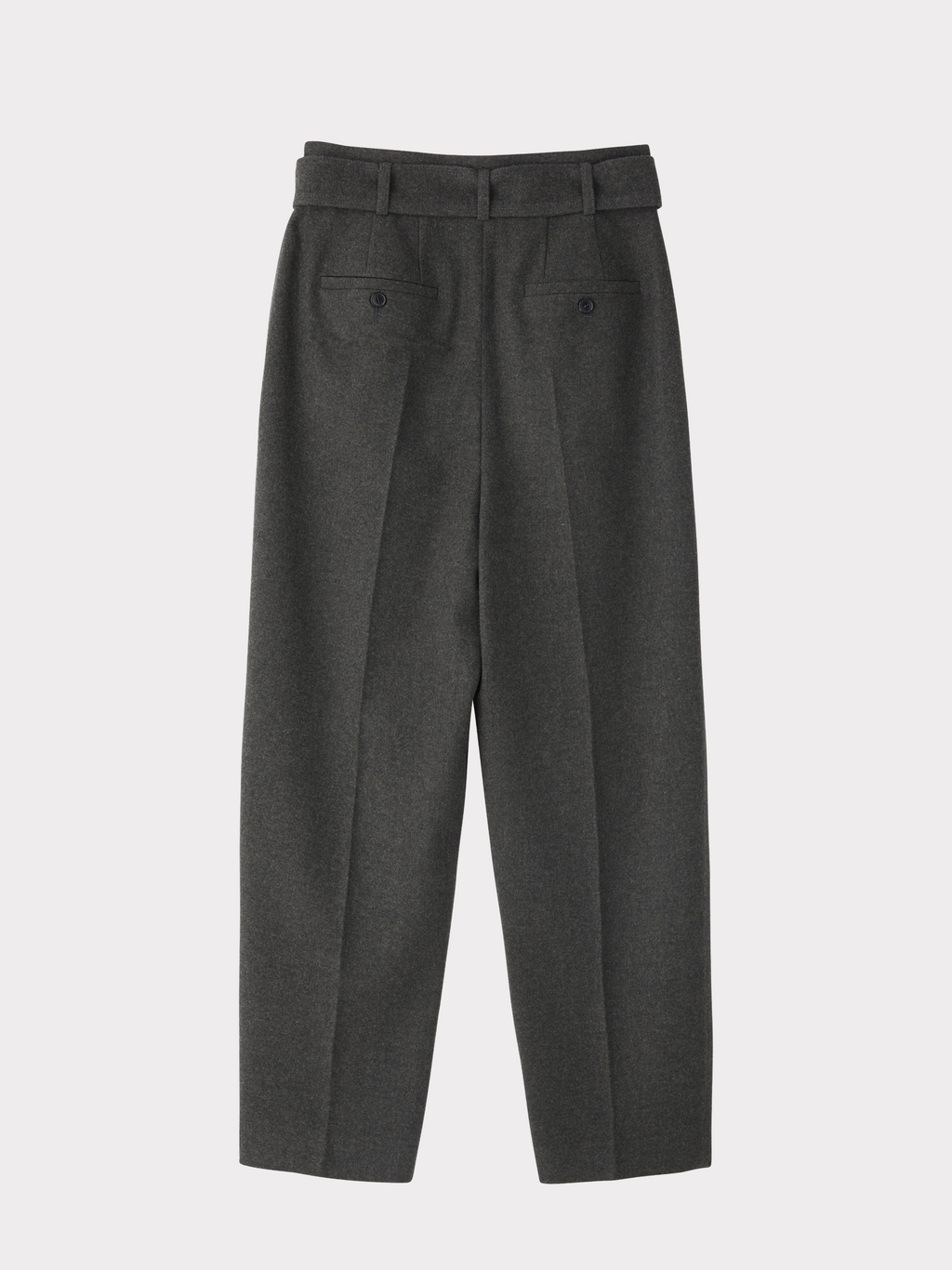 Recto - High Waist Belted Wool Pants (Charcoal Grey) product image 5 | TRAB K-Fashion Australia