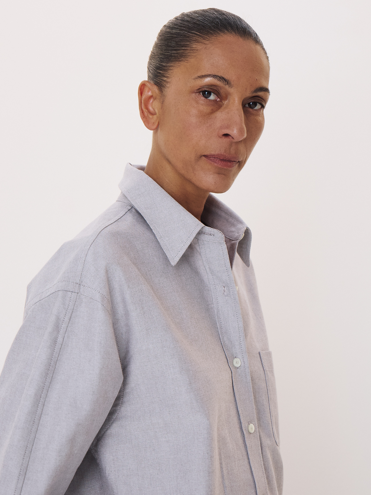 Recto - Volume Sleeve Oxford Shirt (Vintage Brown) product image 2 | TRAB K-Fashion Australia