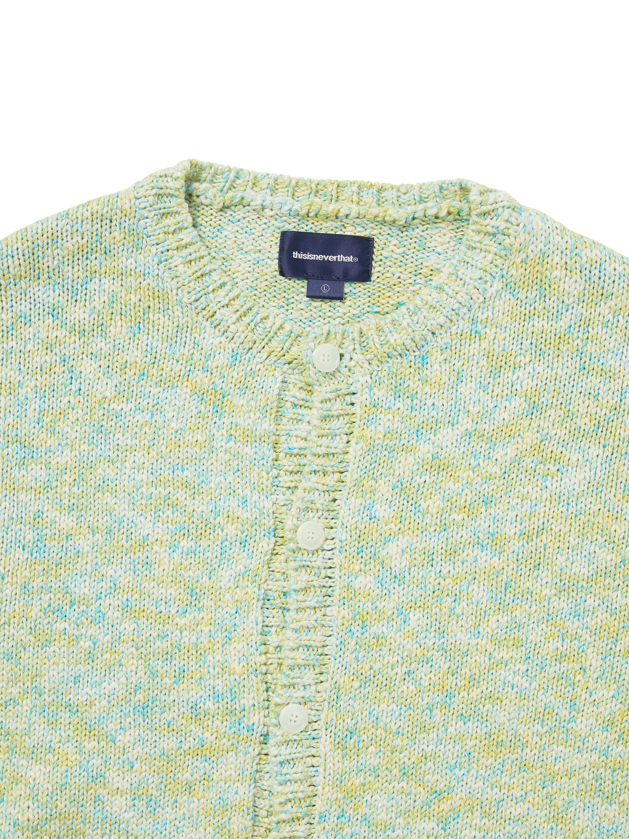 thisisneverthat - Rainbow Knit Cardigan (Blue) product image 2 | TRAB K-Fashion Australia