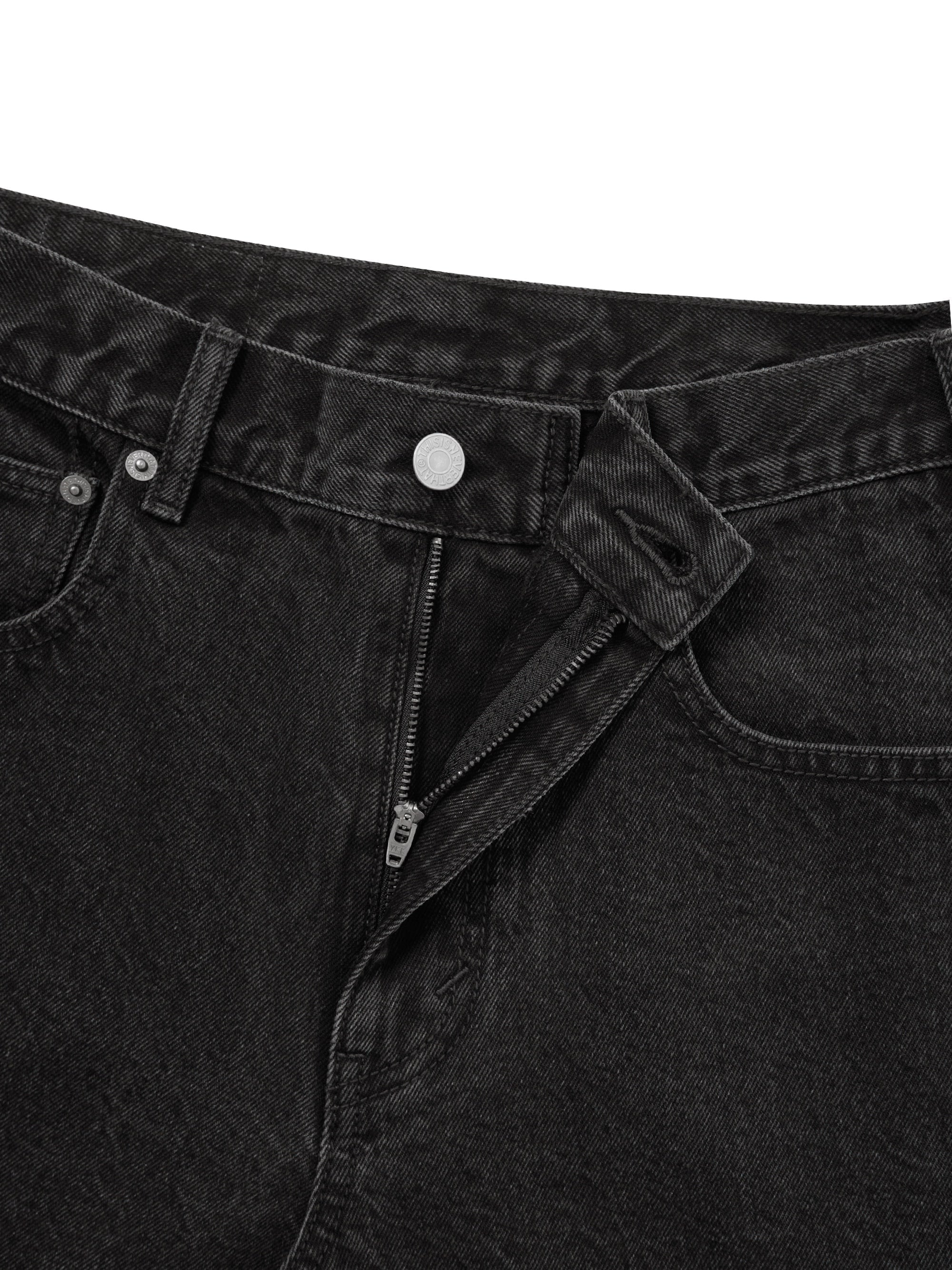 thisisneverthat - Relaxed Denim Short (Black) product image 2 | TRAB K-Fashion Australia