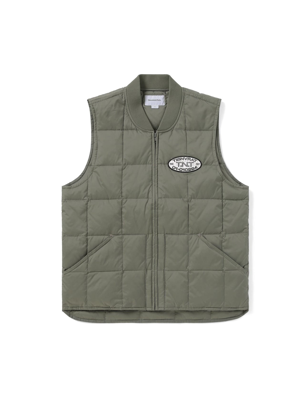 thisisneverthat - Ripstop Quilted Down Vest (Sage) product image 1 | TRAB K-Fashion Australia