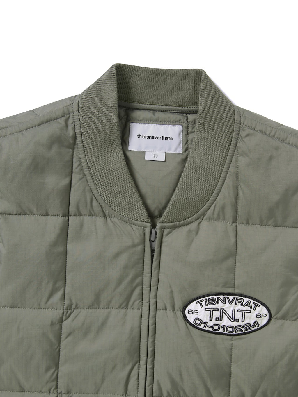 thisisneverthat - Ripstop Quilted Down Vest (Sage) product image 2 | TRAB K-Fashion Australia