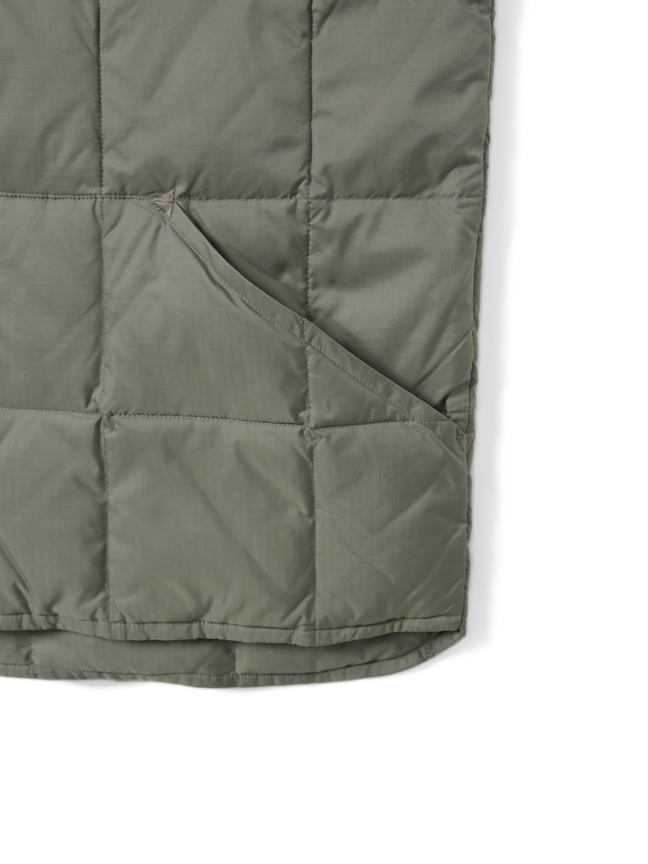 thisisneverthat - Ripstop Quilted Down Vest (Sage) product image 3 | TRAB K-Fashion Australia