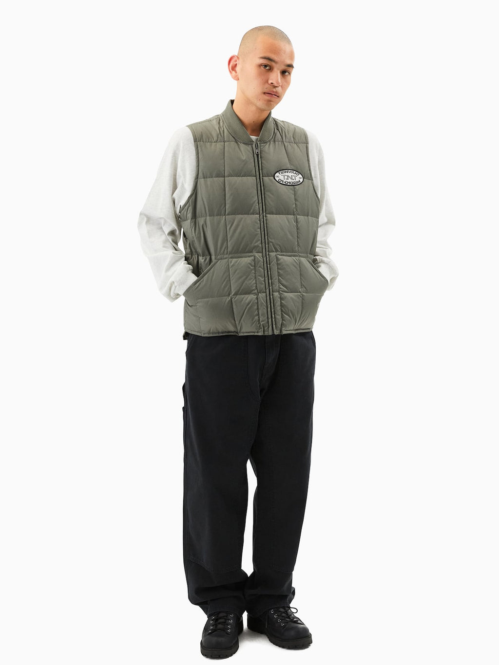 thisisneverthat - Ripstop Quilted Down Vest (Sage) product image 6 | TRAB K-Fashion Australia