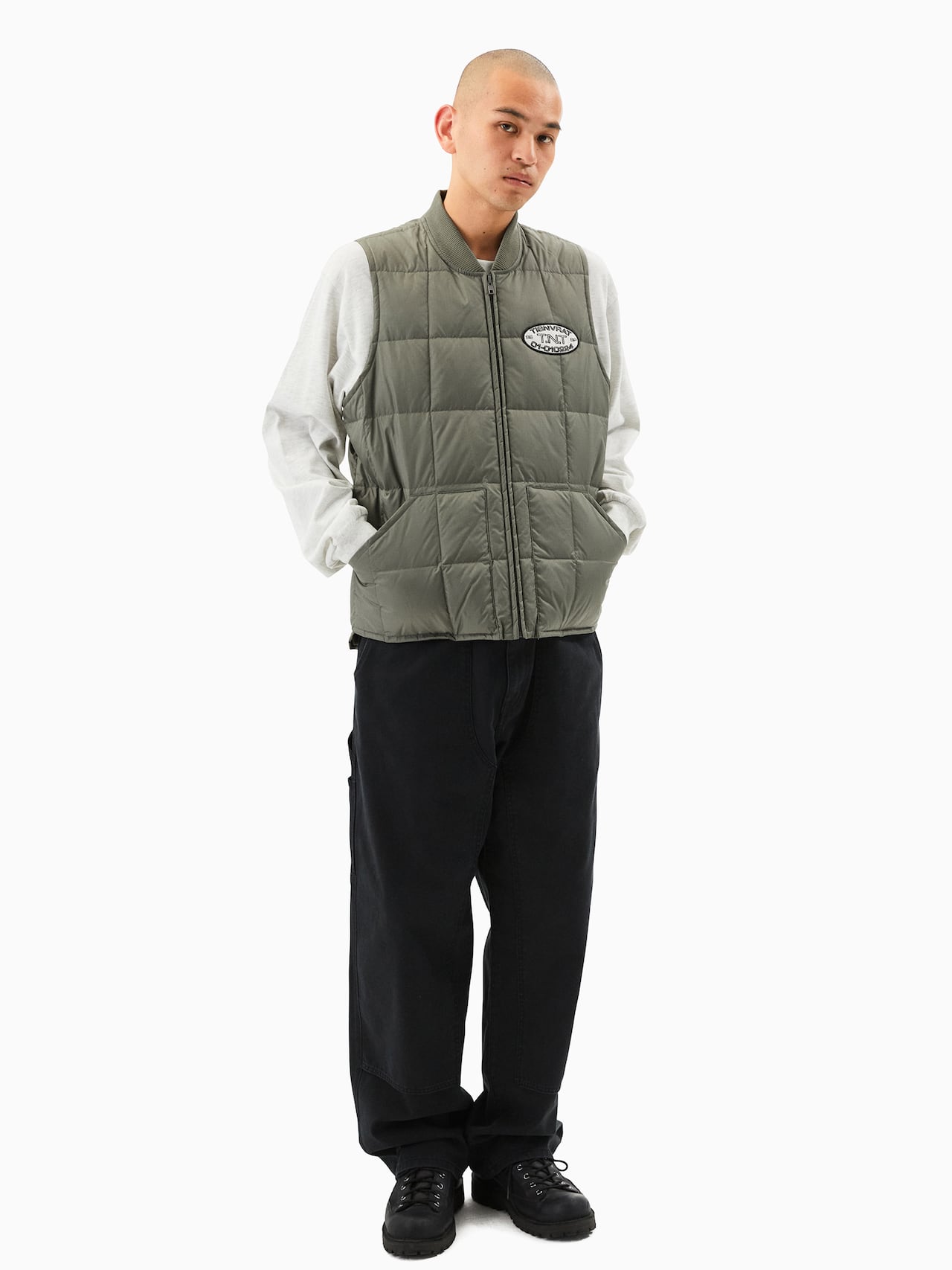 thisisneverthat - Ripstop Quilted Down Vest (Sage) product image 6 | TRAB K-Fashion Australia