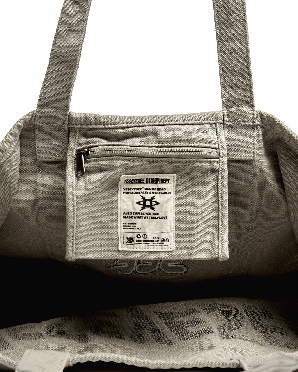 yeseyesee - Rough Canvas Totebag (Cement) product image 5 | TRAB K-Fashion Australia