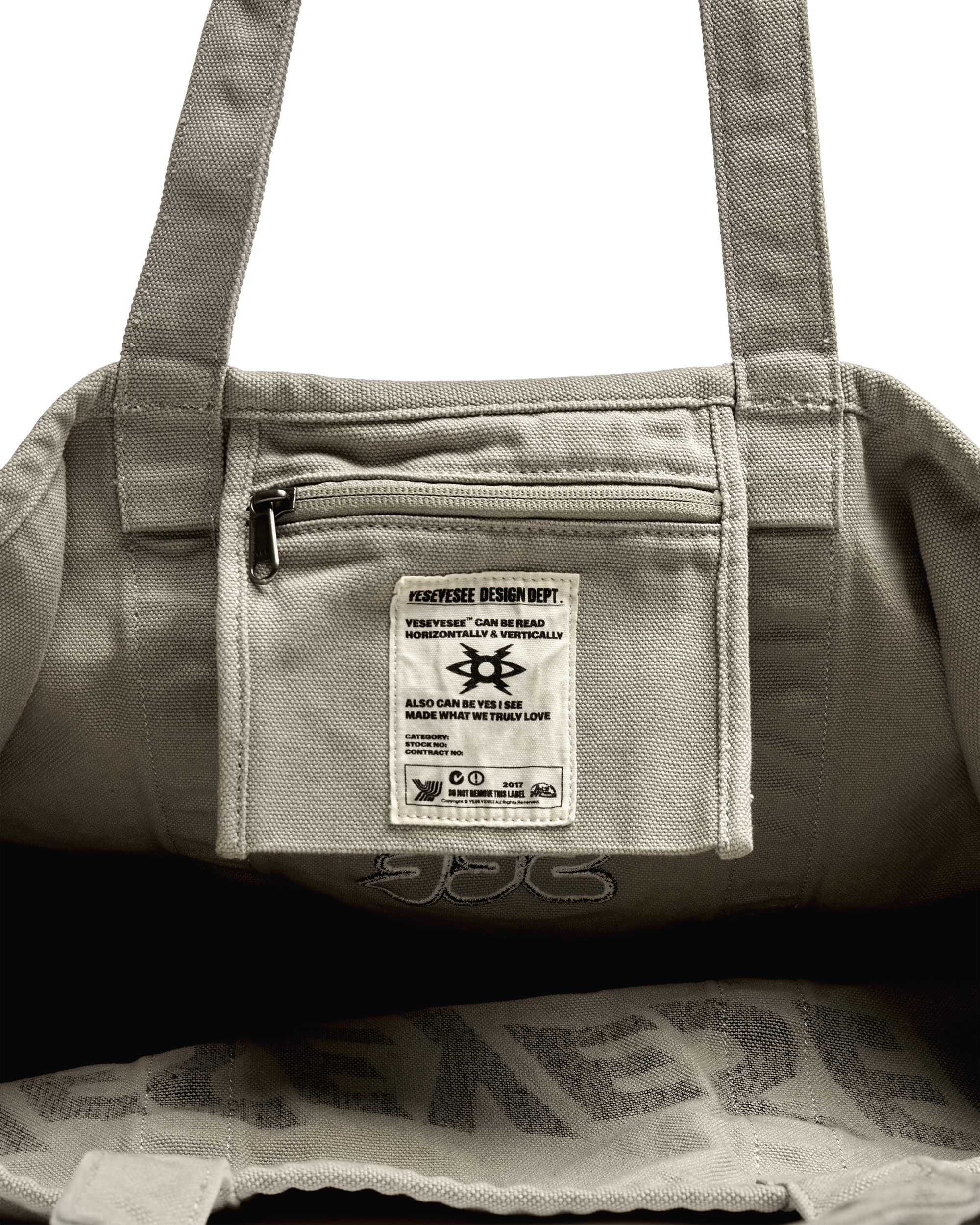 yeseyesee - Rough Canvas Totebag (Cement) product image 5 | TRAB K-Fashion Australia