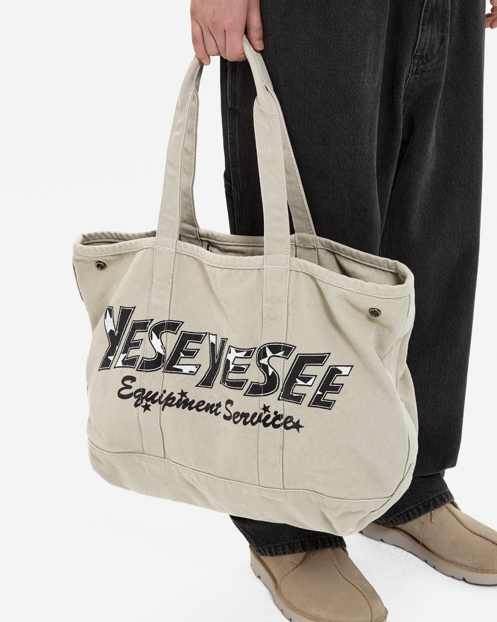 yeseyesee - Rough Canvas Totebag (Cement) product image 7 | TRAB K-Fashion Australia