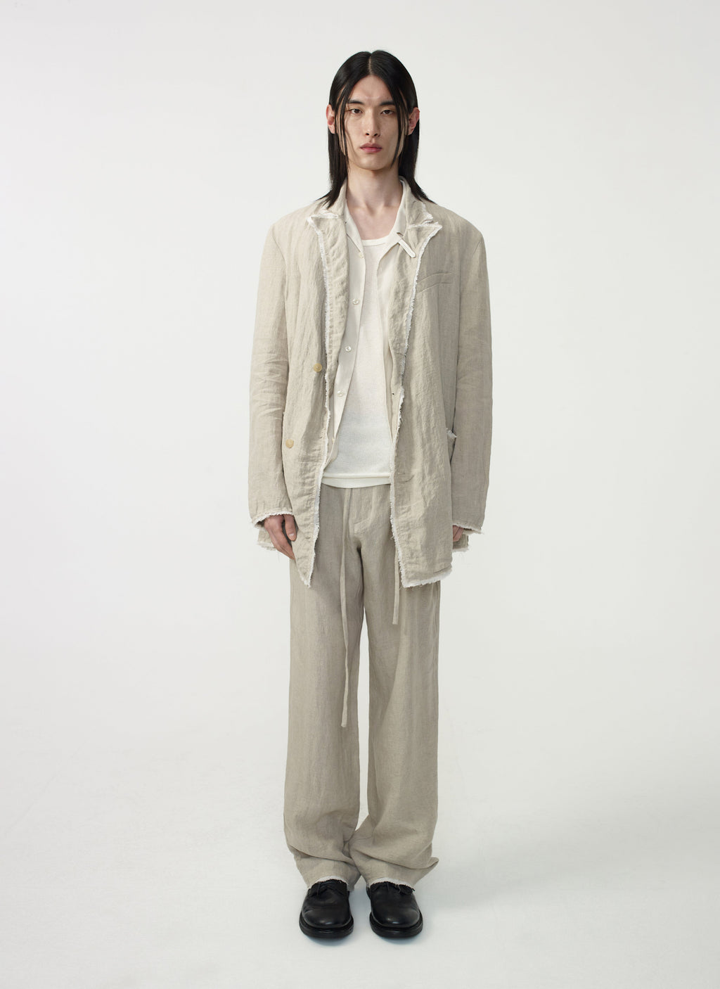 Post Archive Faction - Drifter Double Jacket (2026) (Sand Linen) product image 2 | TRAB K-Fashion Australia