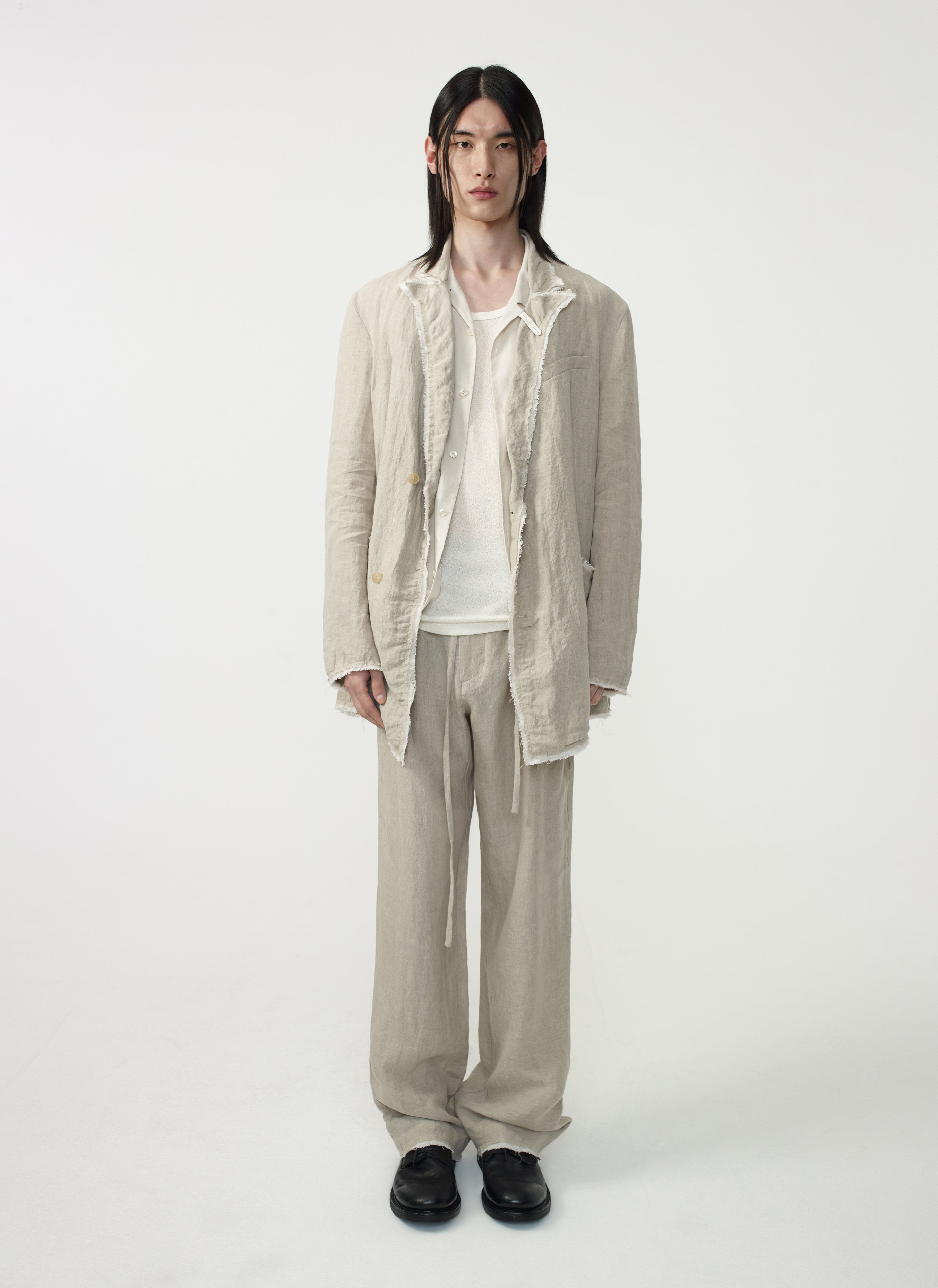 Post Archive Faction - Drifter Double Jacket (2026) (Sand Linen) product image 2 | TRAB K-Fashion Australia