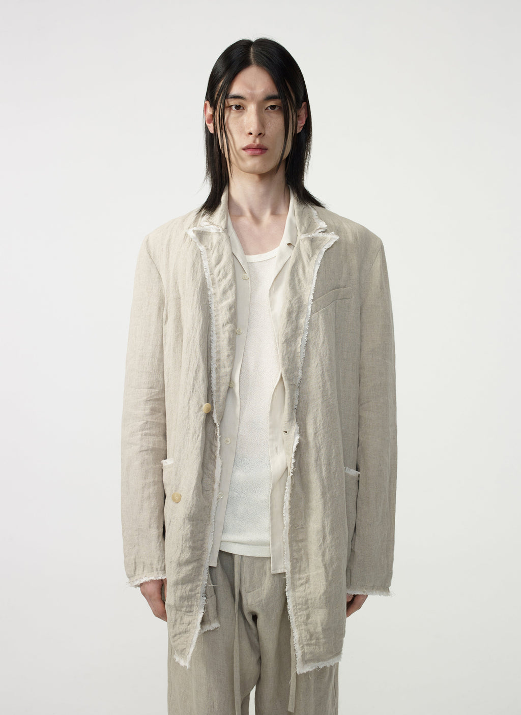Post Archive Faction - Drifter Double Jacket (Sand Linen) product image 4 | TRAB K-Fashion Australia