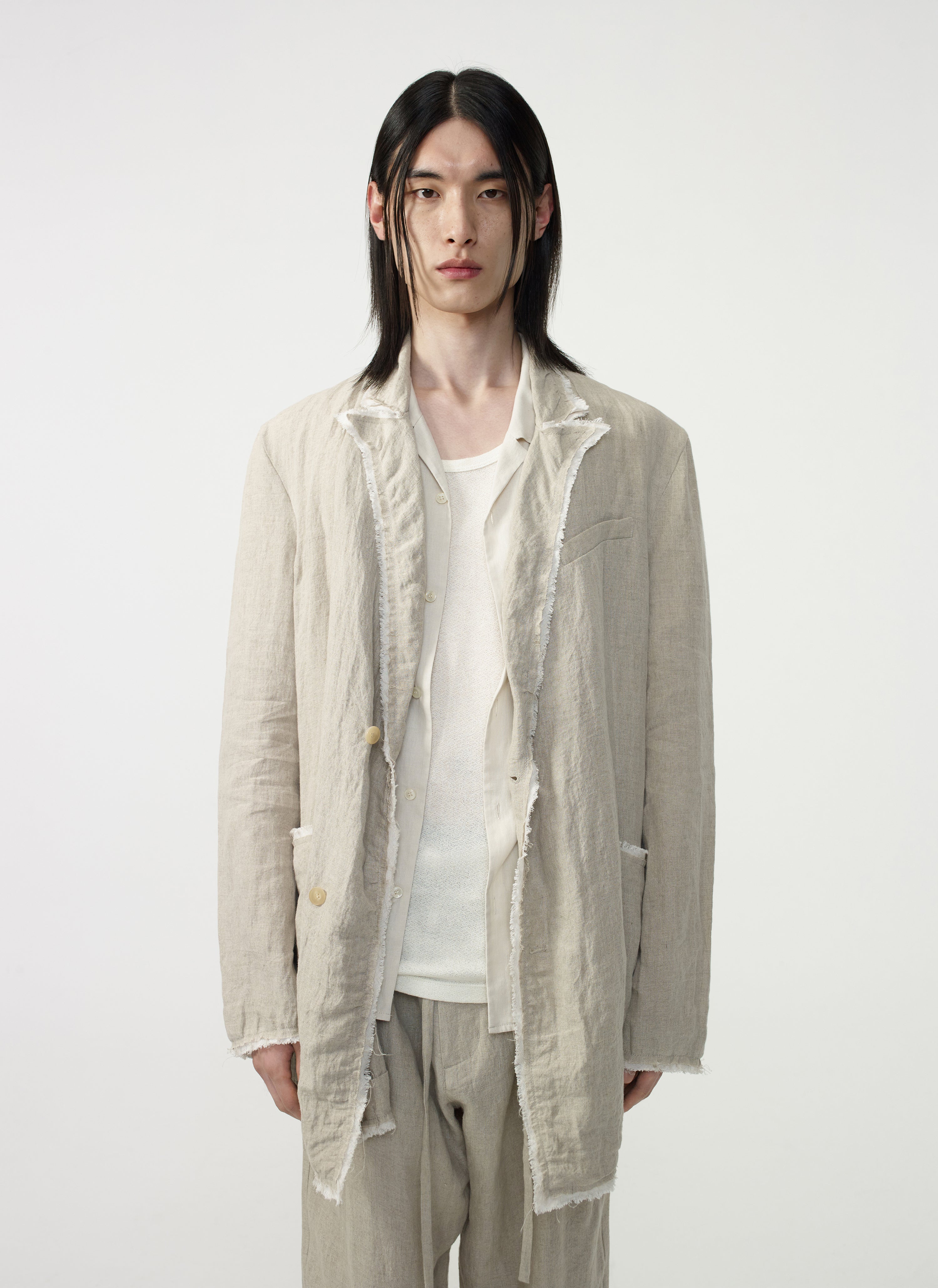 Post Archive Faction - Drifter Double Jacket (Sand Linen) product image 4 | TRAB K-Fashion Australia