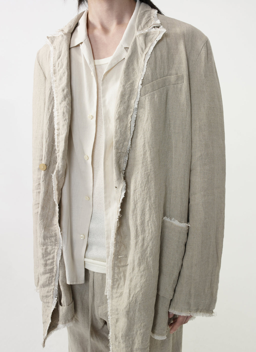 Post Archive Faction - Drifter Double Jacket (2026) (Sand Linen) product image 1 | TRAB K-Fashion Australia