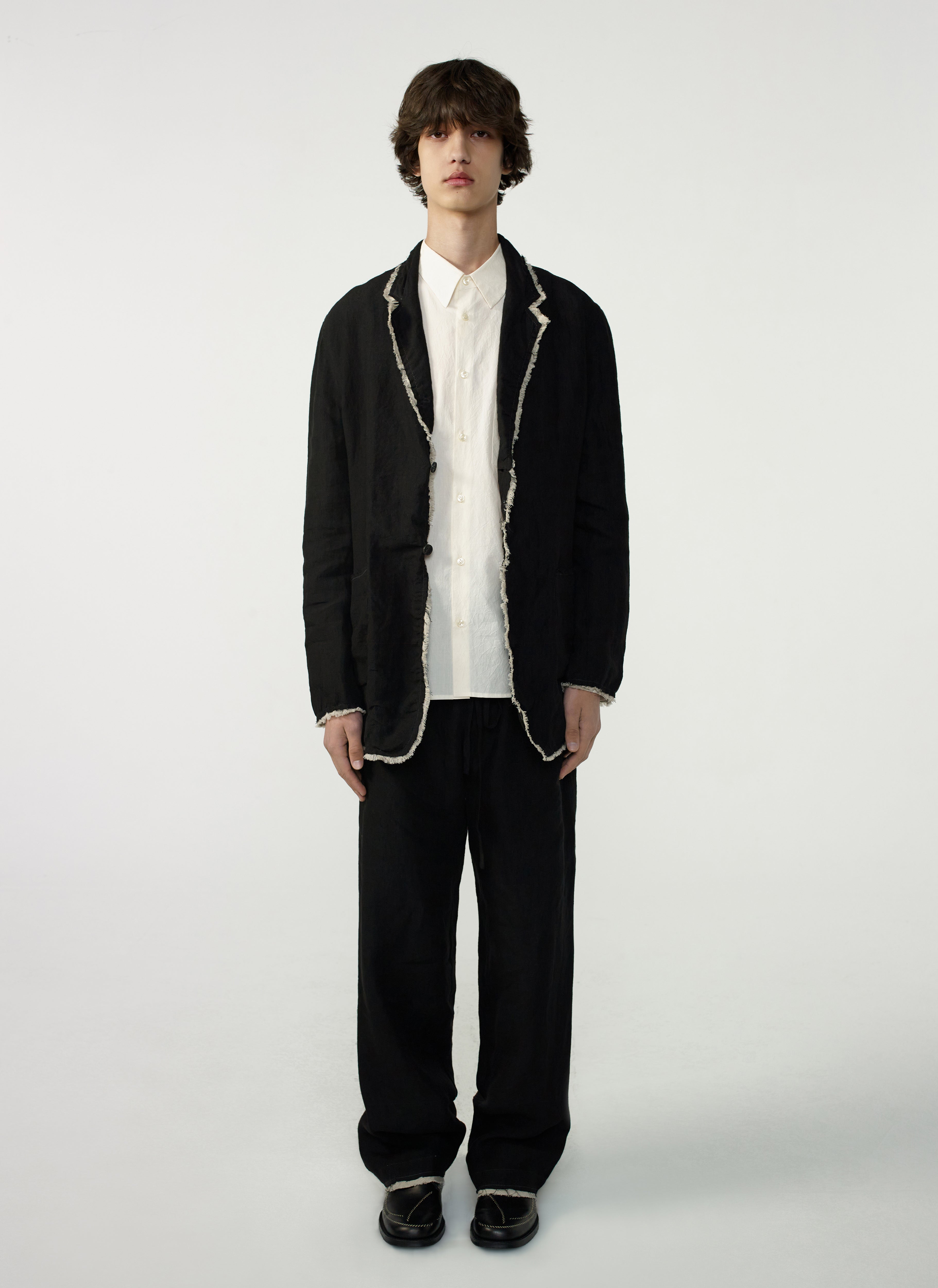 Post Archive Faction - Drifter Single Jacket (Black Linen) product image 2 | TRAB K-Fashion Australia