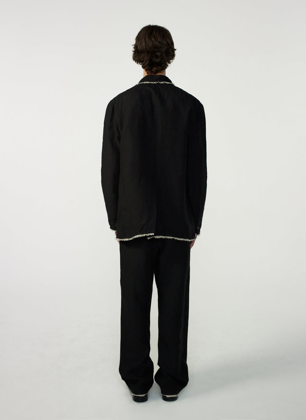 Post Archive Faction - Drifter Single Jacket (Black Linen) product image 3 | TRAB K-Fashion Australia