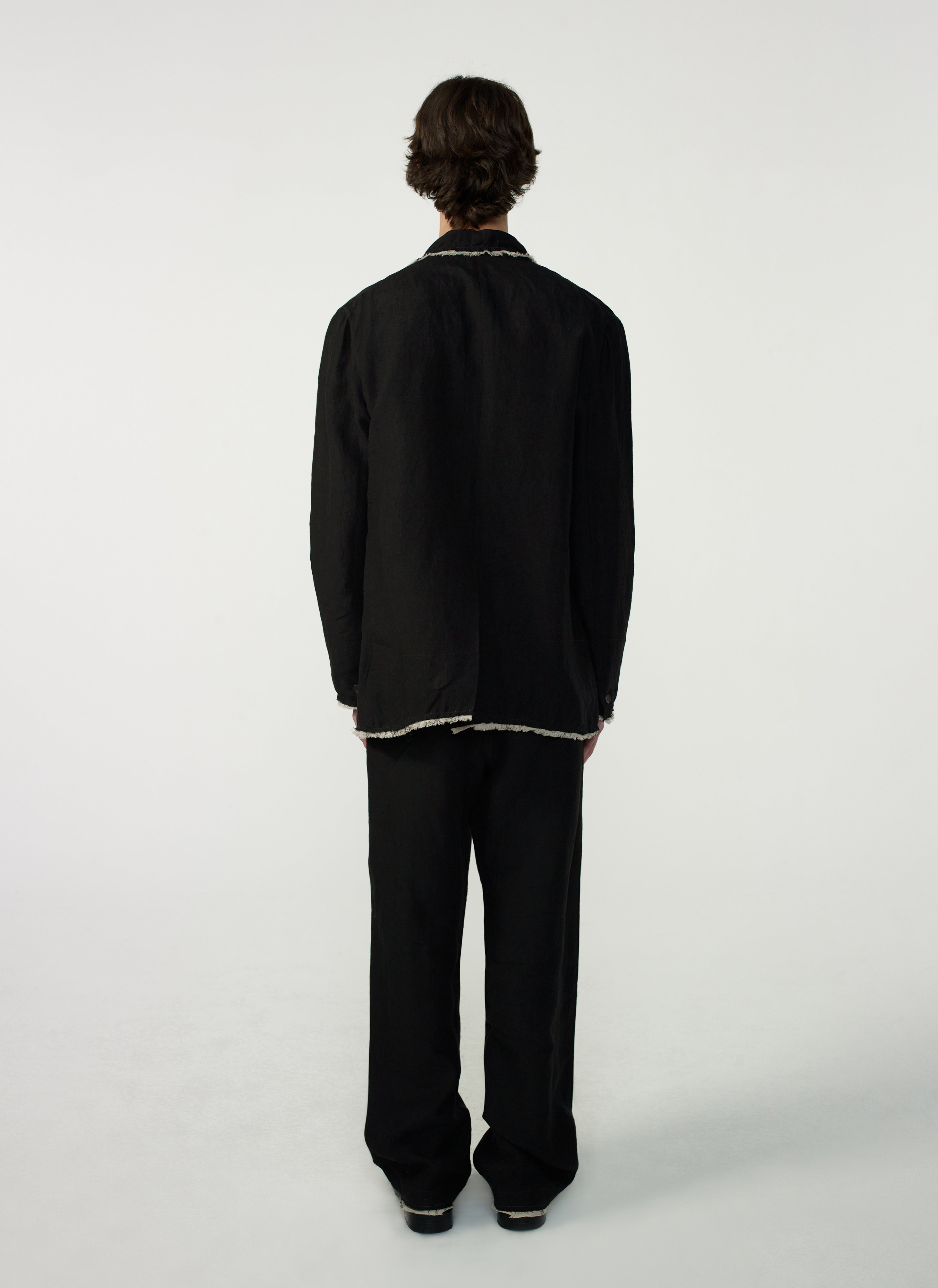 Post Archive Faction - Drifter Single Jacket (Black Linen) product image 3 | TRAB K-Fashion Australia