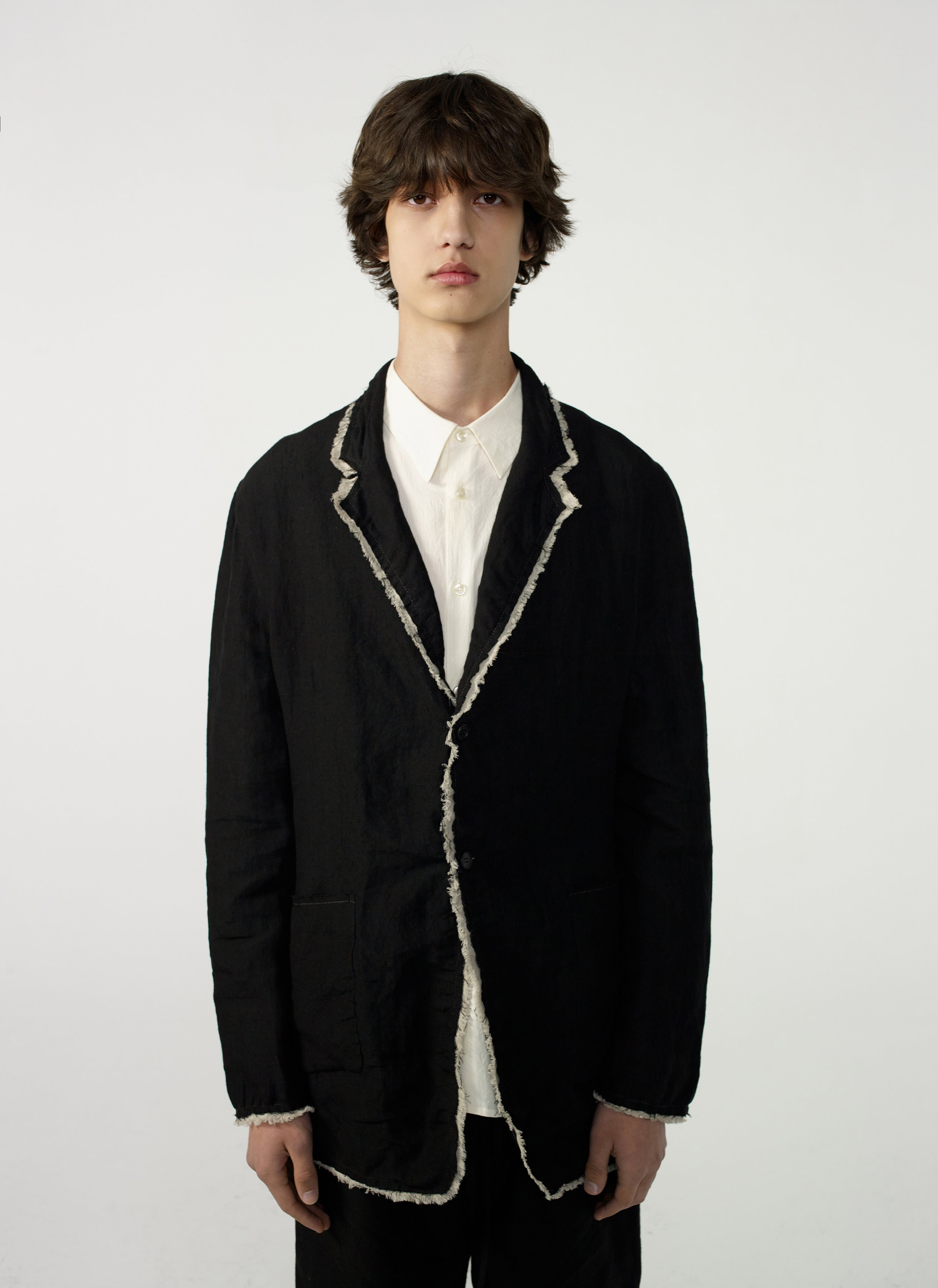 Post Archive Faction - Drifter Single Jacket (Black Linen) product image 1 | TRAB K-Fashion Australia