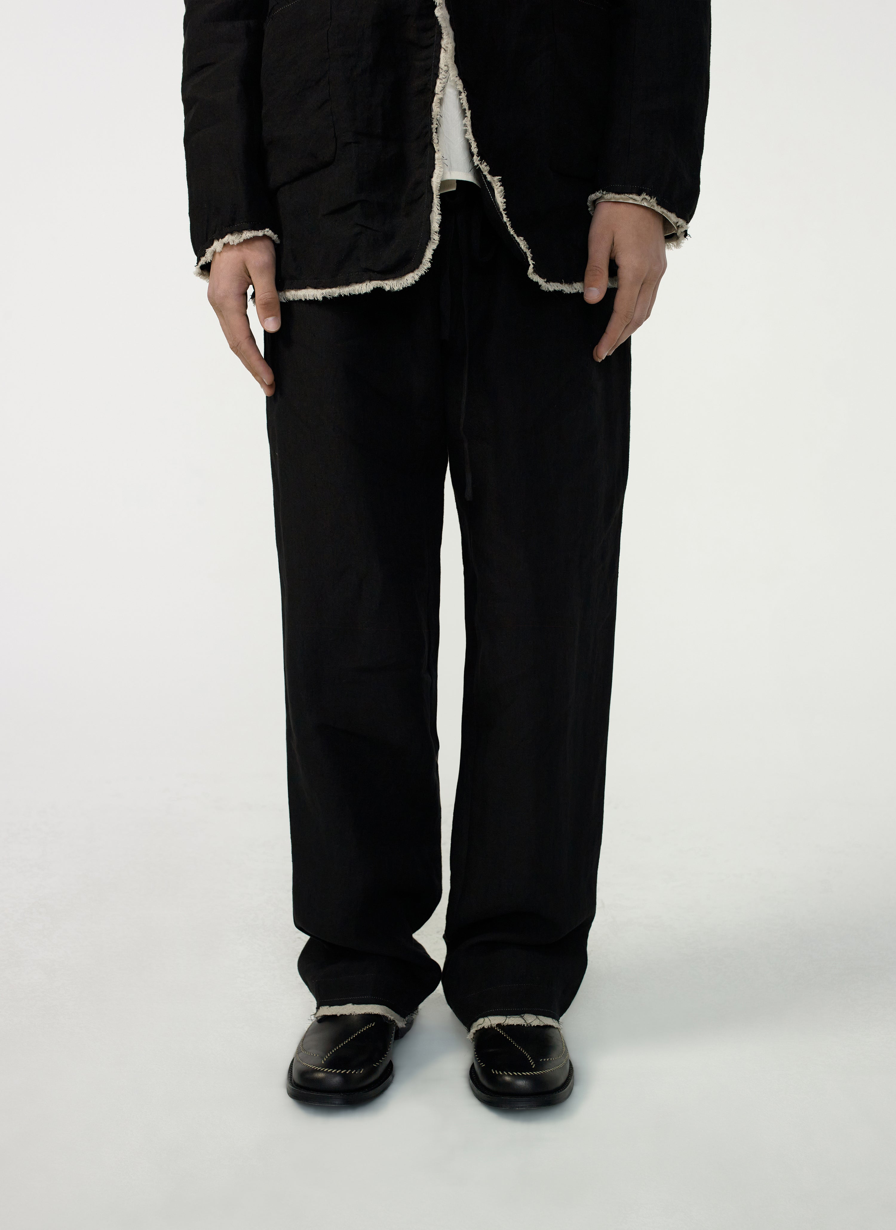 Post Archive Faction - Drifter Single Trousers (Black Linen) product image 9 | TRAB K-Fashion Australia