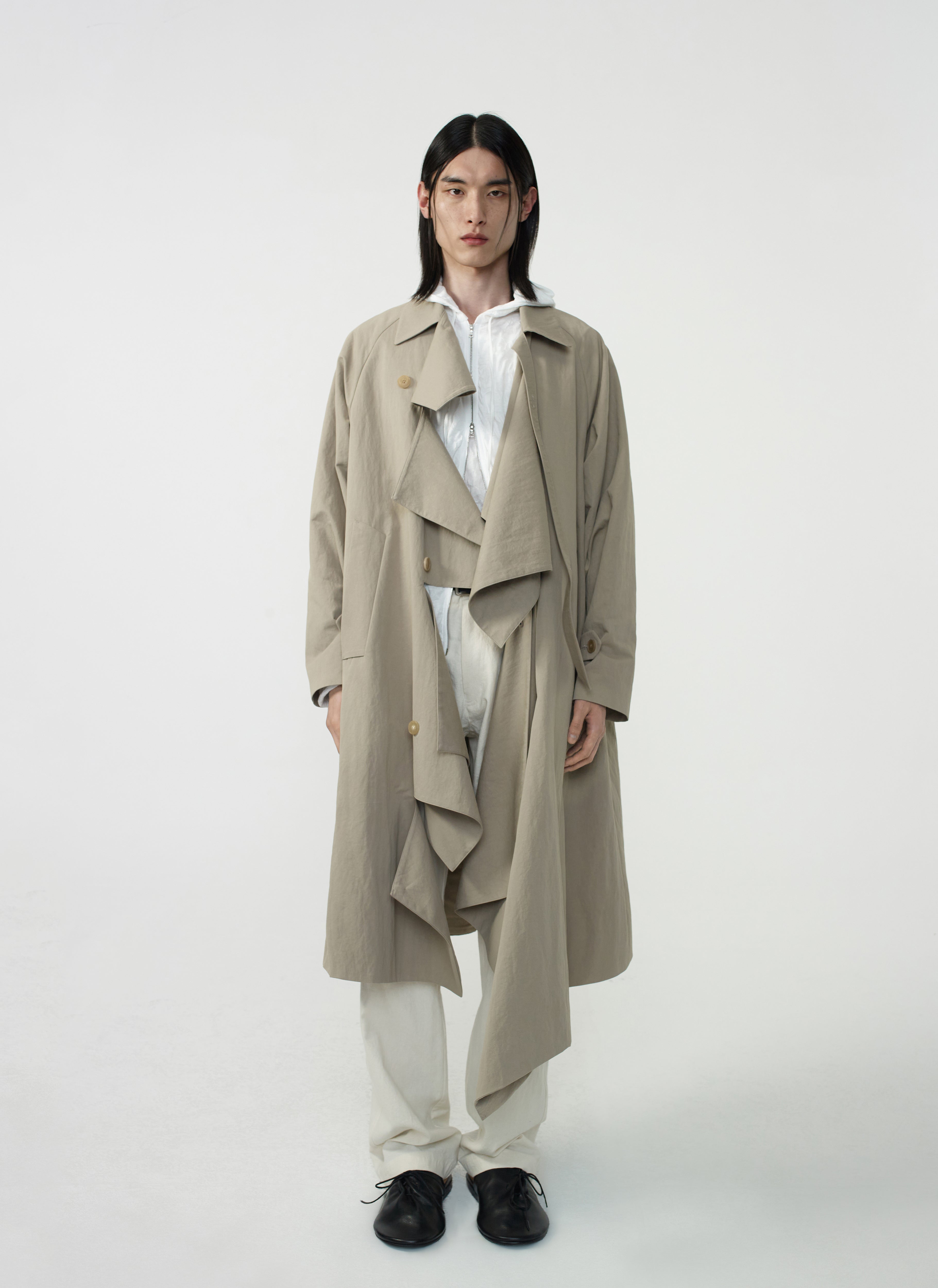 Post Archive Faction - Trimmed Coat (2026) (Sand) product image 2 | TRAB K-Fashion Australia