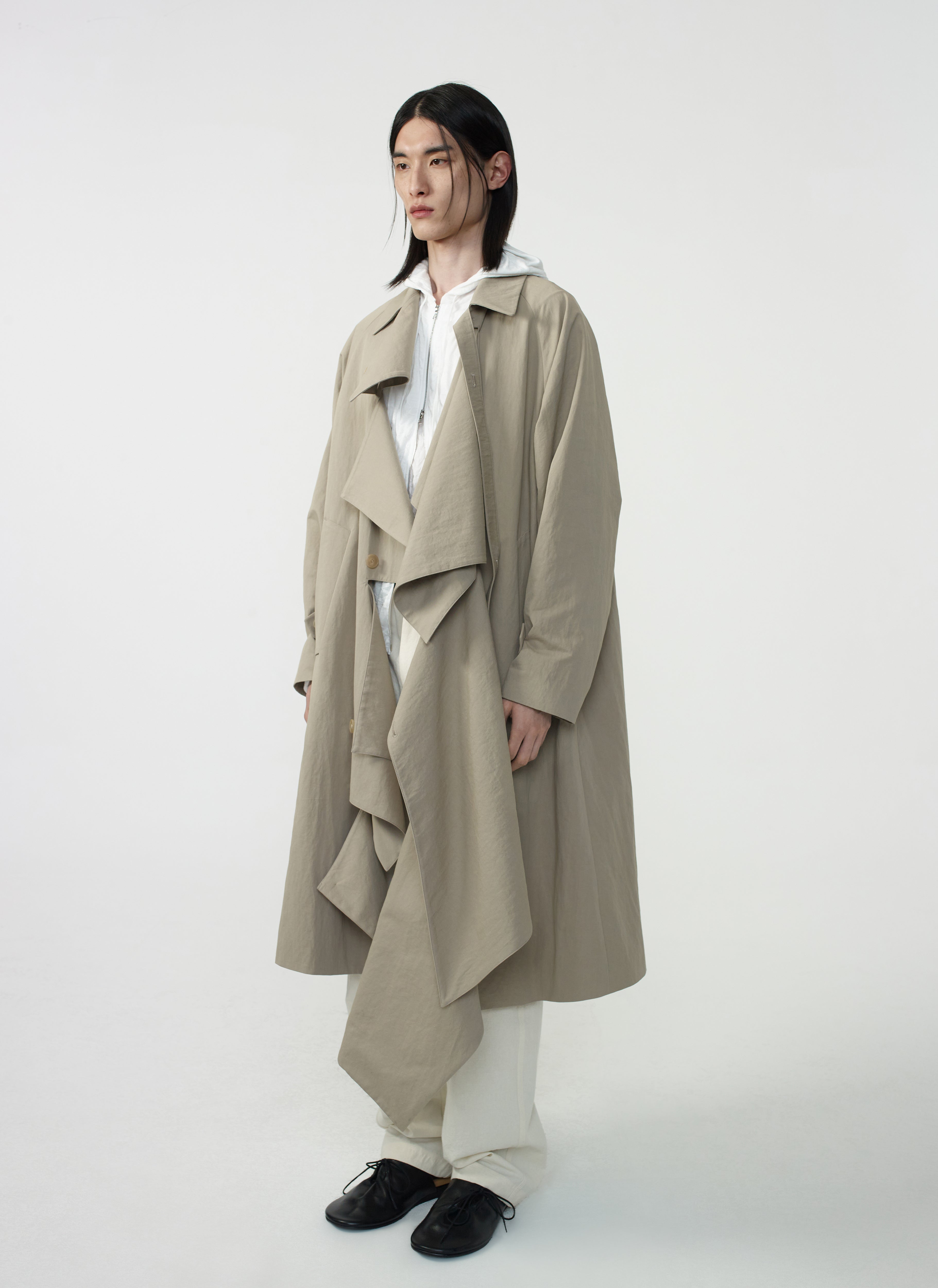 Post Archive Faction - Trimmed Coat (2026) (Sand) product image 3 | TRAB K-Fashion Australia
