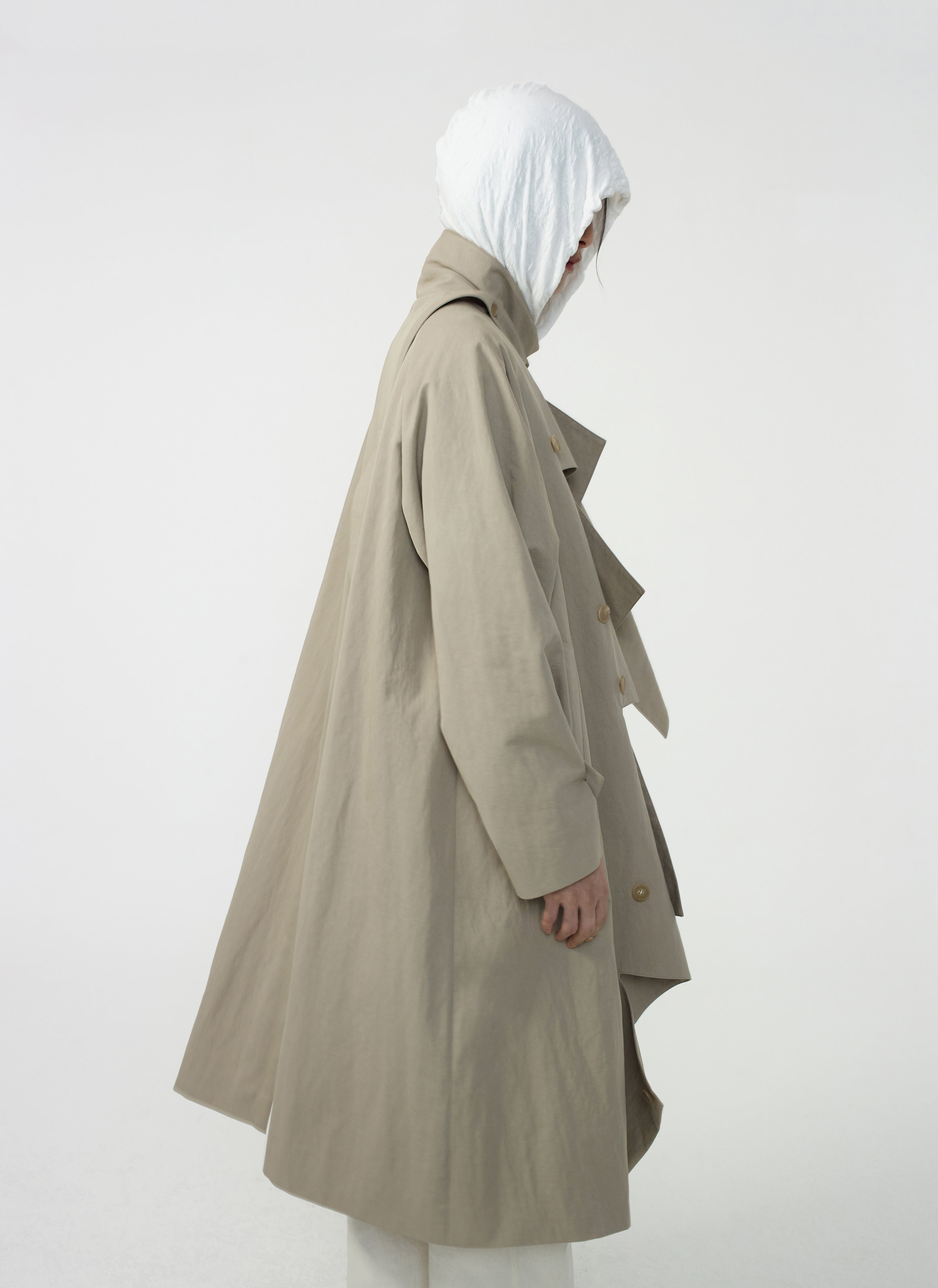 Post Archive Faction - Trimmed Coat (2026) (Sand) product image 4 | TRAB K-Fashion Australia