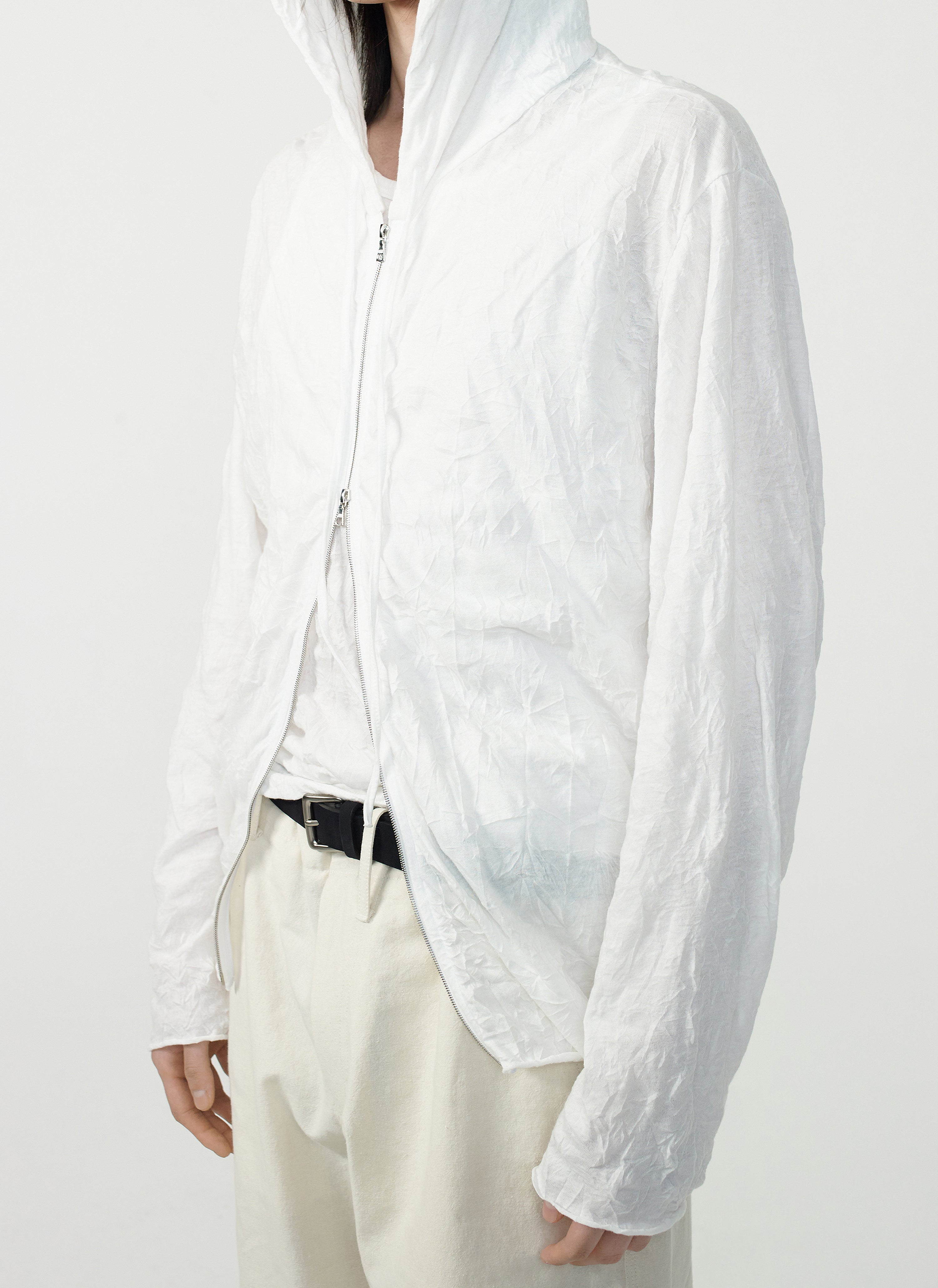Post Archive Faction - Zip Hoodie (Archive) (White) product image 2 | TRAB K-Fashion Australia