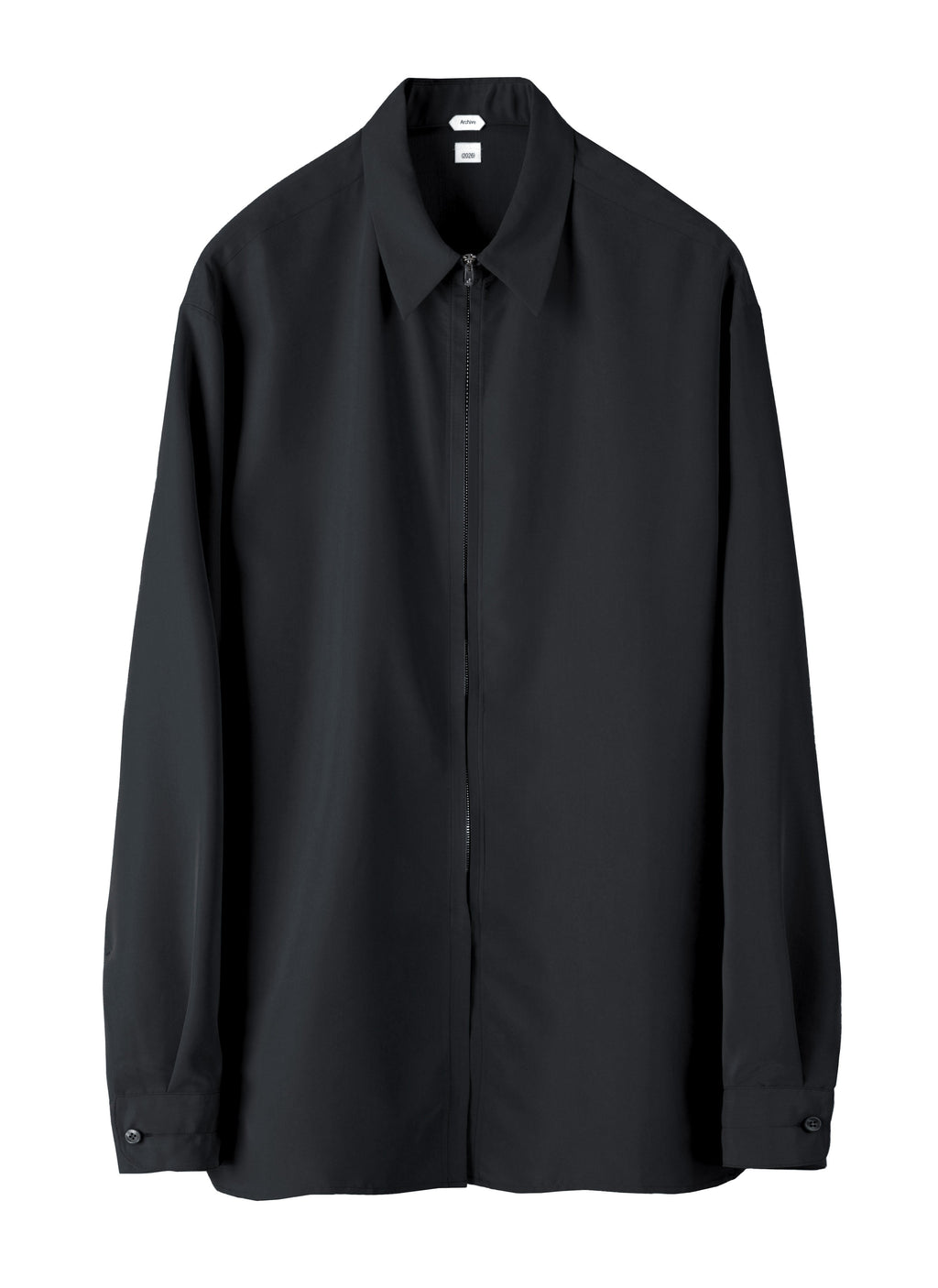 Post Archive Faction - Zip Shirt (Archive) (Black Rayon) product image 1 | TRAB K-Fashion Australia