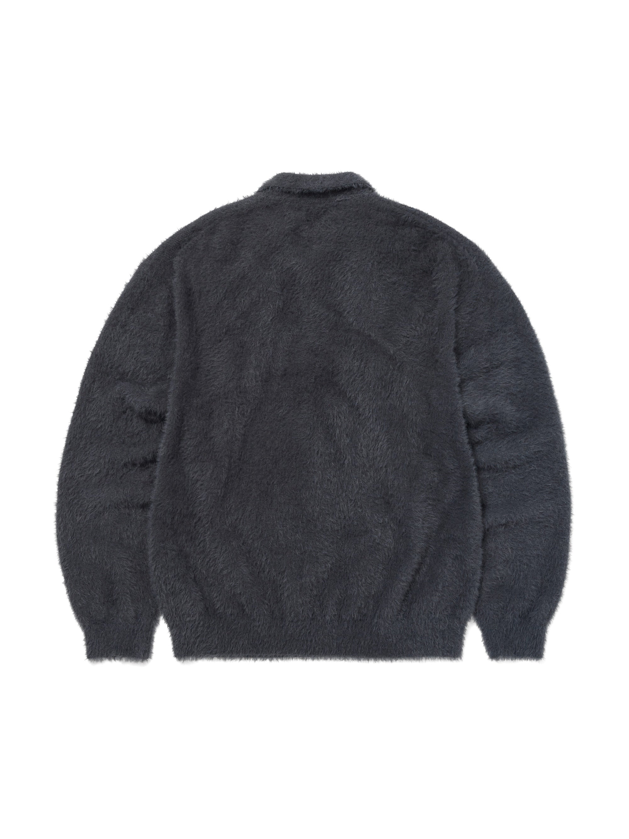 thisisneverthat - SCT-Logo Shaggy Knit Polo Light (Charcoal) product image 3 | TRAB K-Fashion Australia